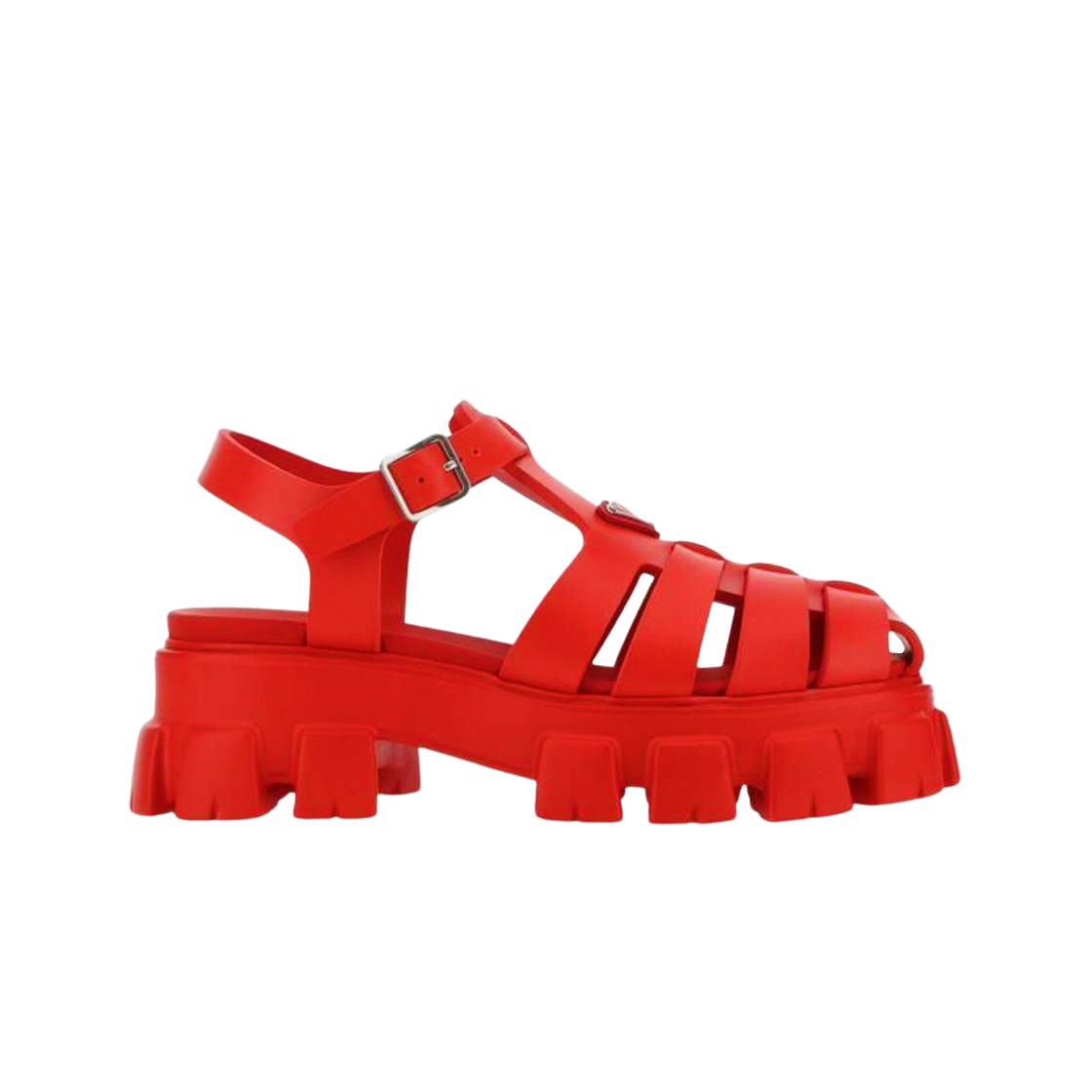 프라다 러버 샌들 레드(Prada Rubber Sandal Red) - 1