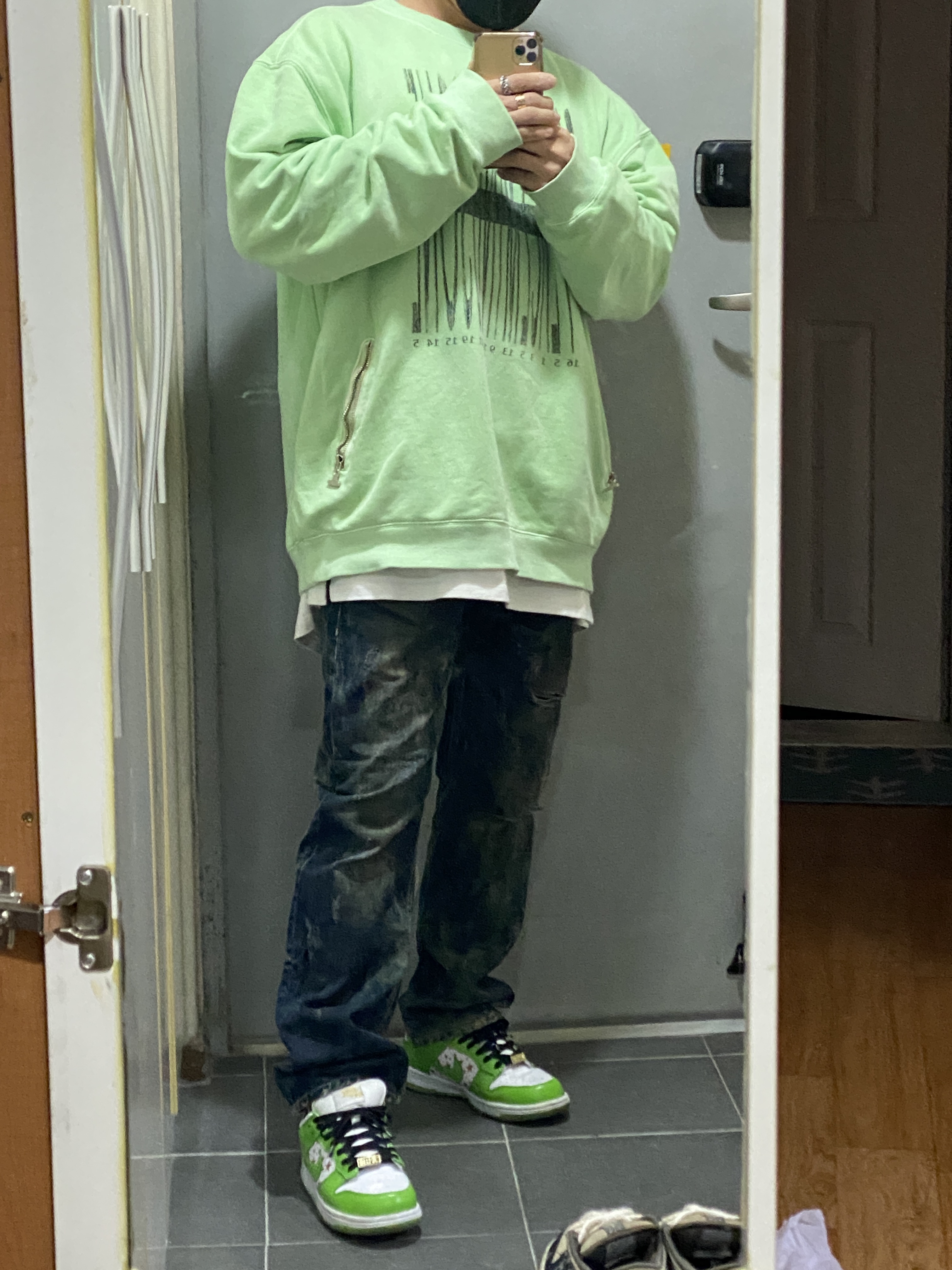 Nike x Supreme SB Dunk Low Mean Green, Nike x Travis Scott SB Dunk Low 착용 스타일