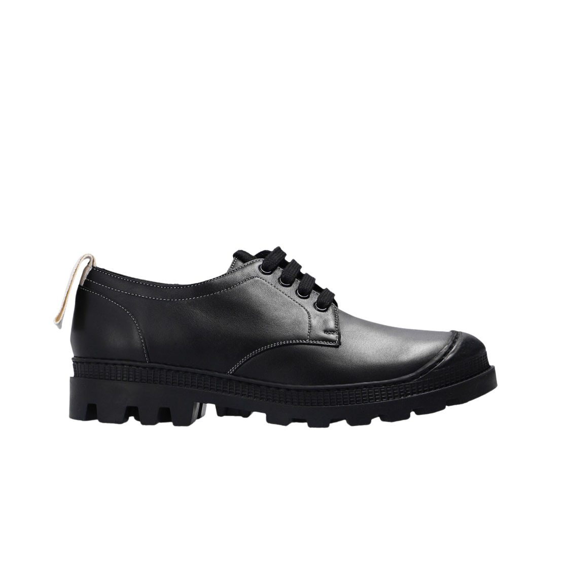 (W) 로에베 레이스업 레더 더비 블랙((W) Loewe Lace-Up Leather Derby Black) - 1