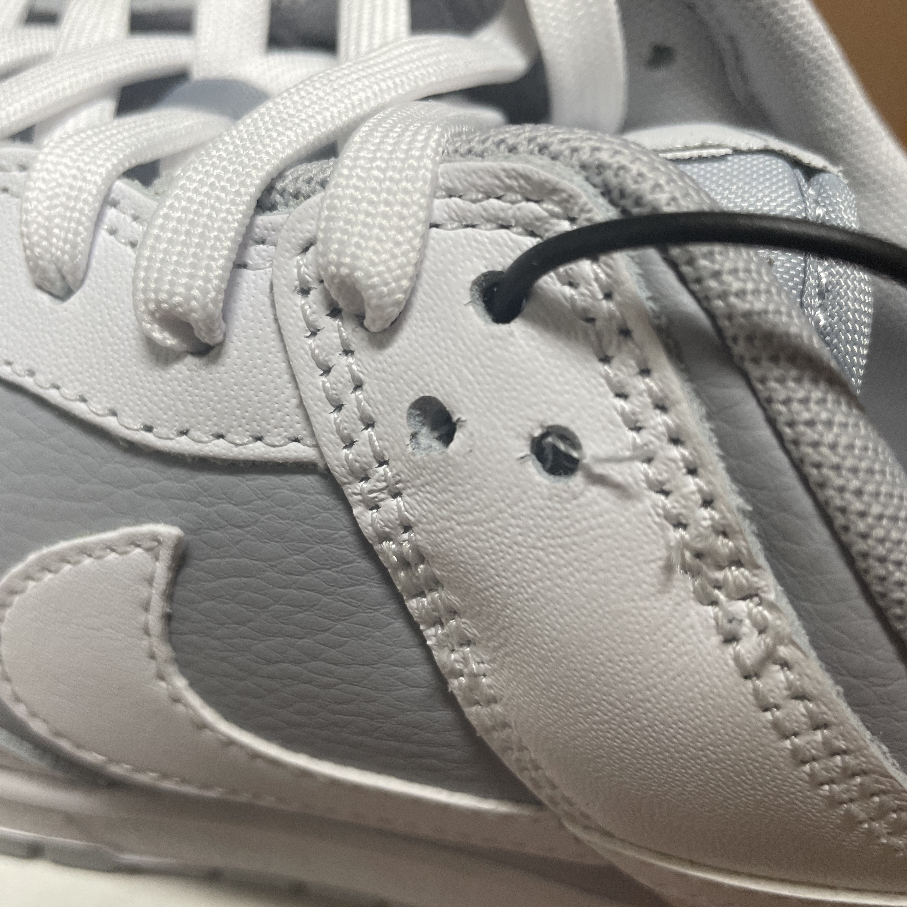 Nike Dunk Low Retro White Neutral Grey 착용 스타일 - 5