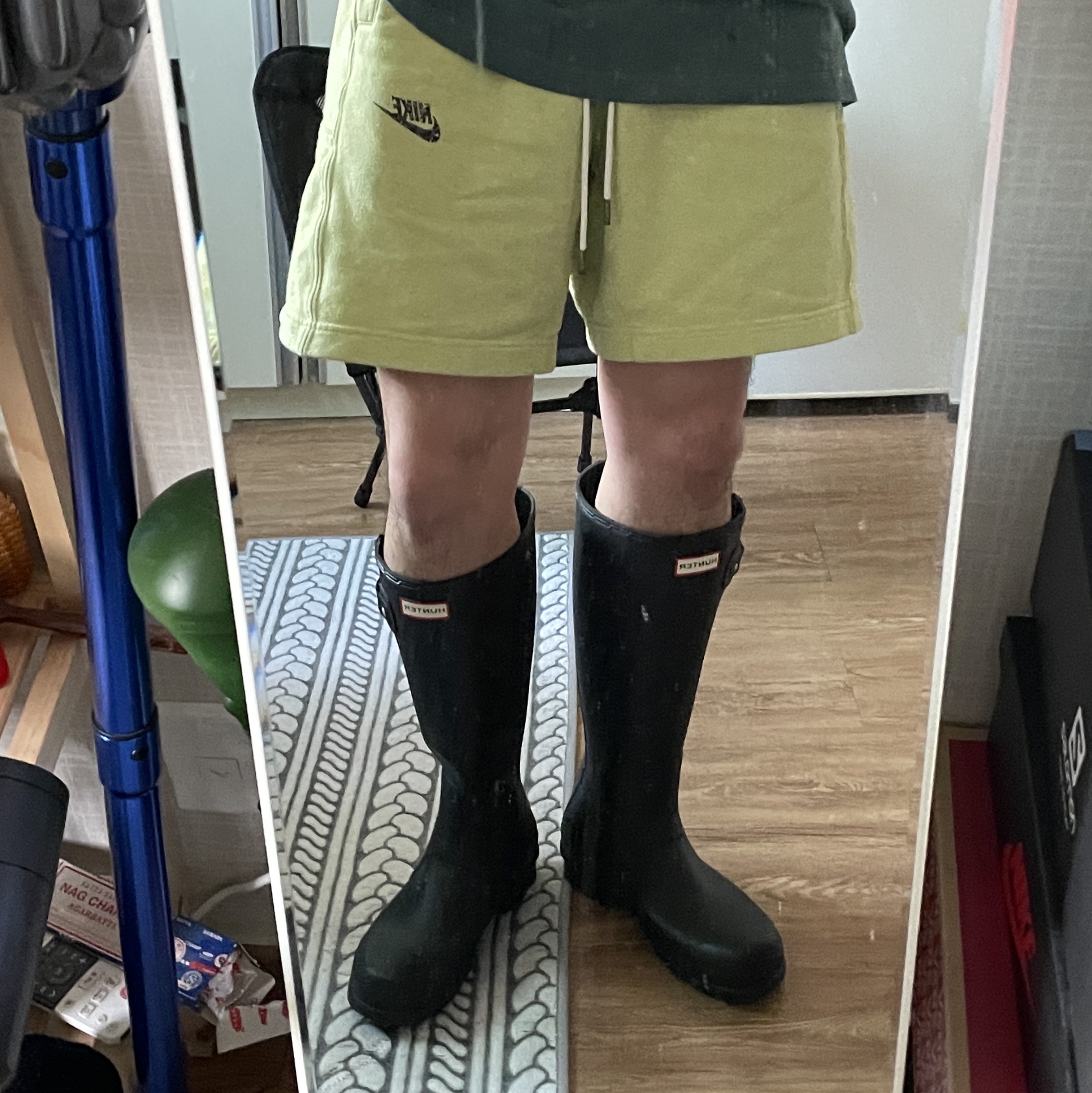 Hunter Original Tall Wellington Boots Black 착용 스타일
