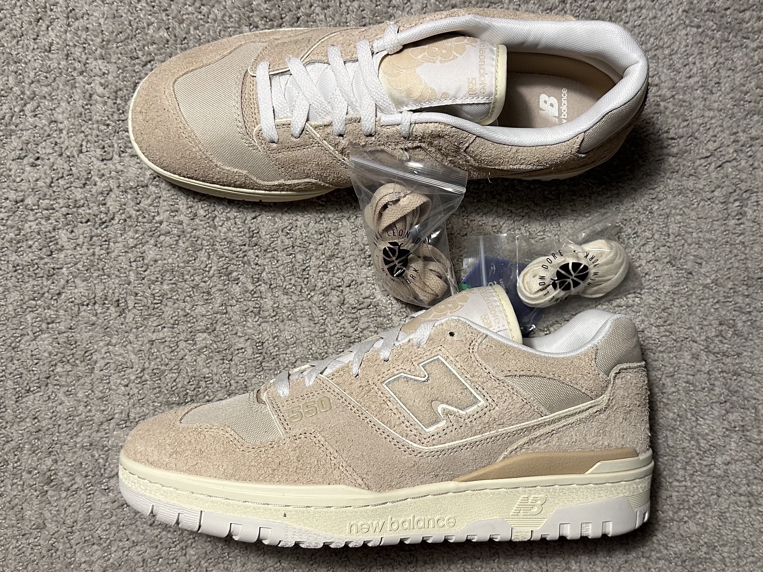 New Balance x Aime Leon Dore 550 True Brown, New Balance x Aime Leon Dore 550 Warm Sand 착용 스타일 - 3