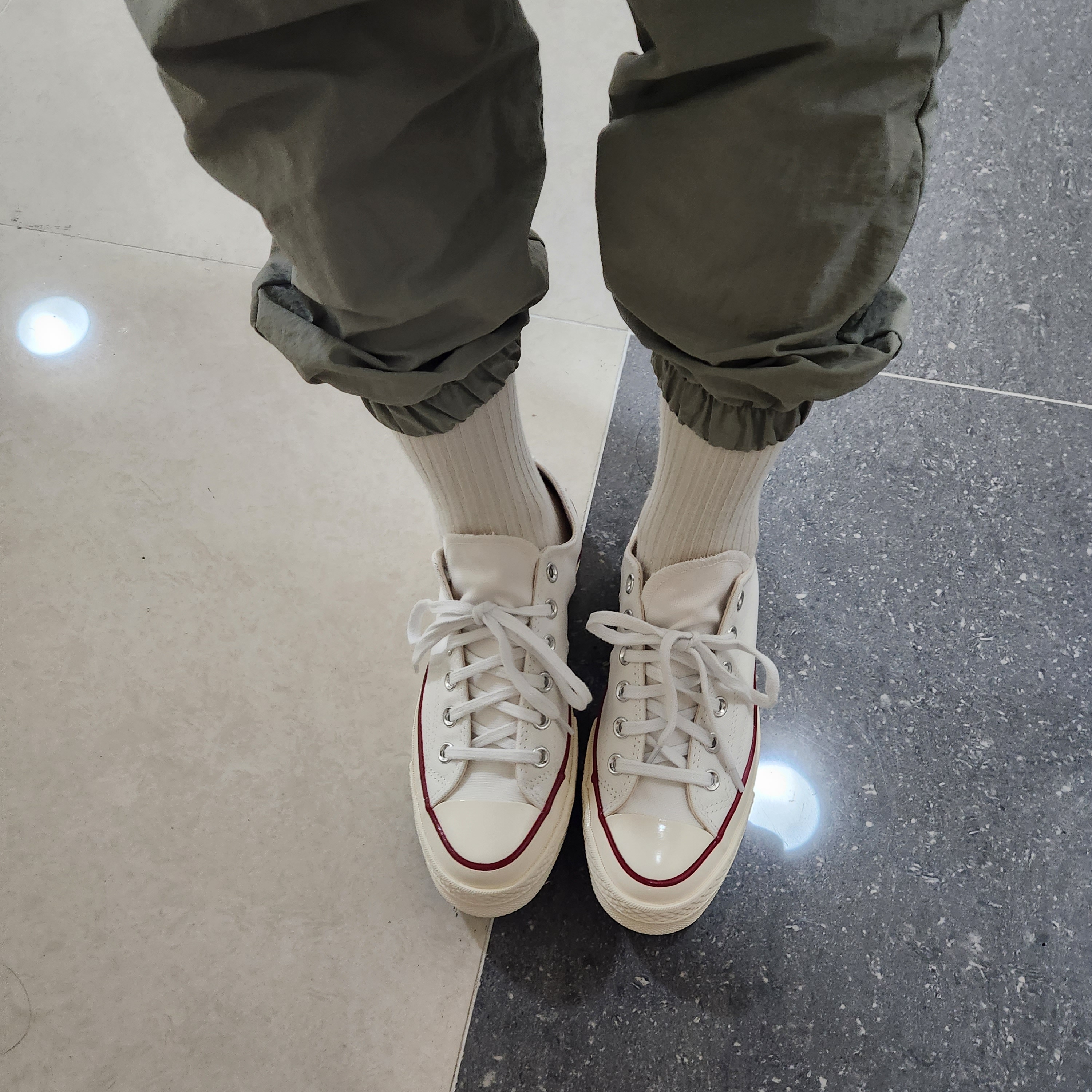 Converse Chuck 70 Ox White - Standard 착용 스타일