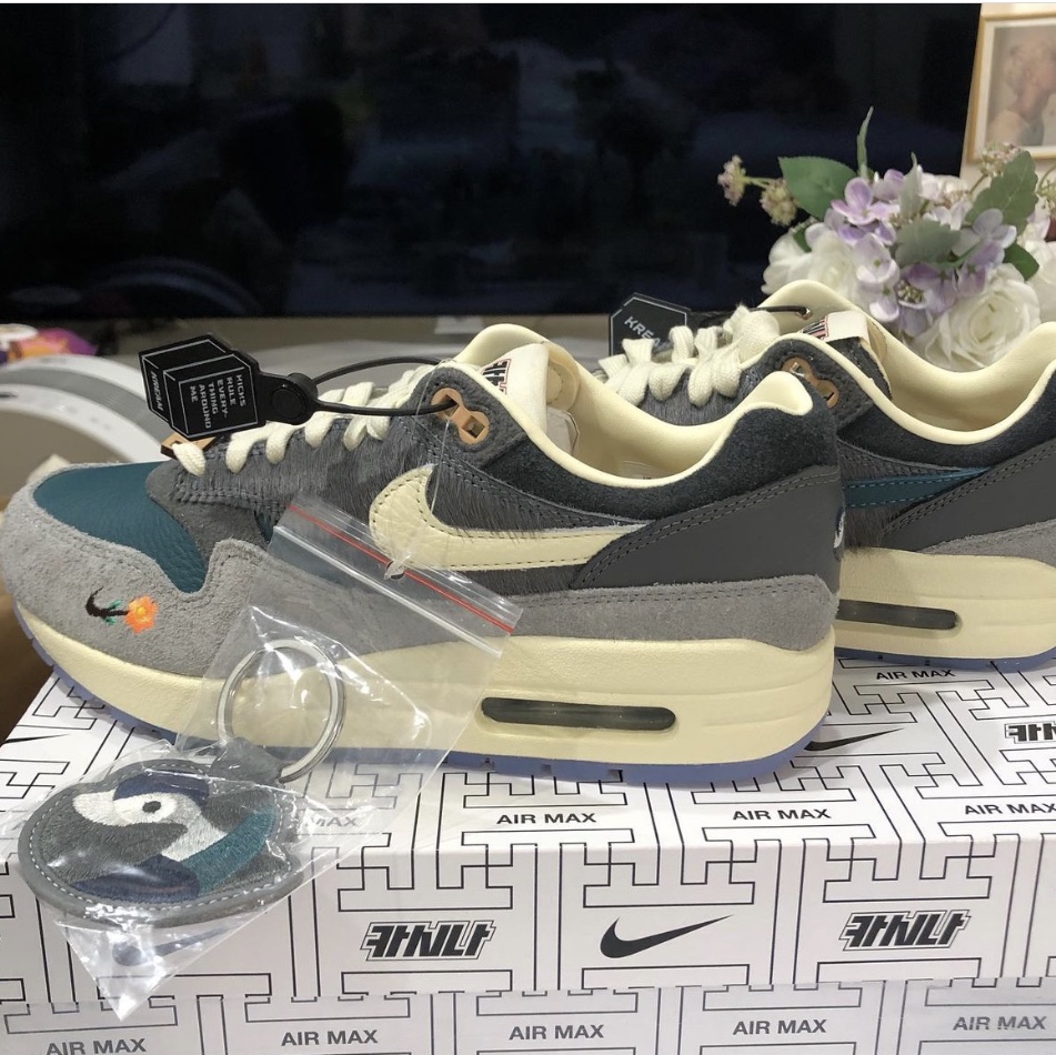 Nike x Kasina Air Max 1 SP Won-Ang Particle Grey 착용 스타일 - 2