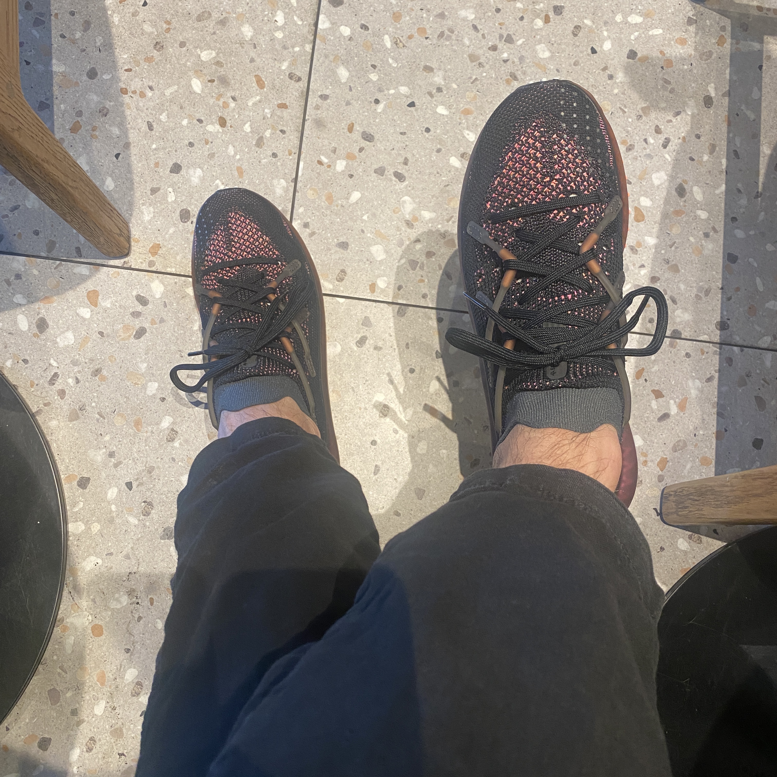 Adidas 4D Fusio Black Pink Orange 착용 스타일