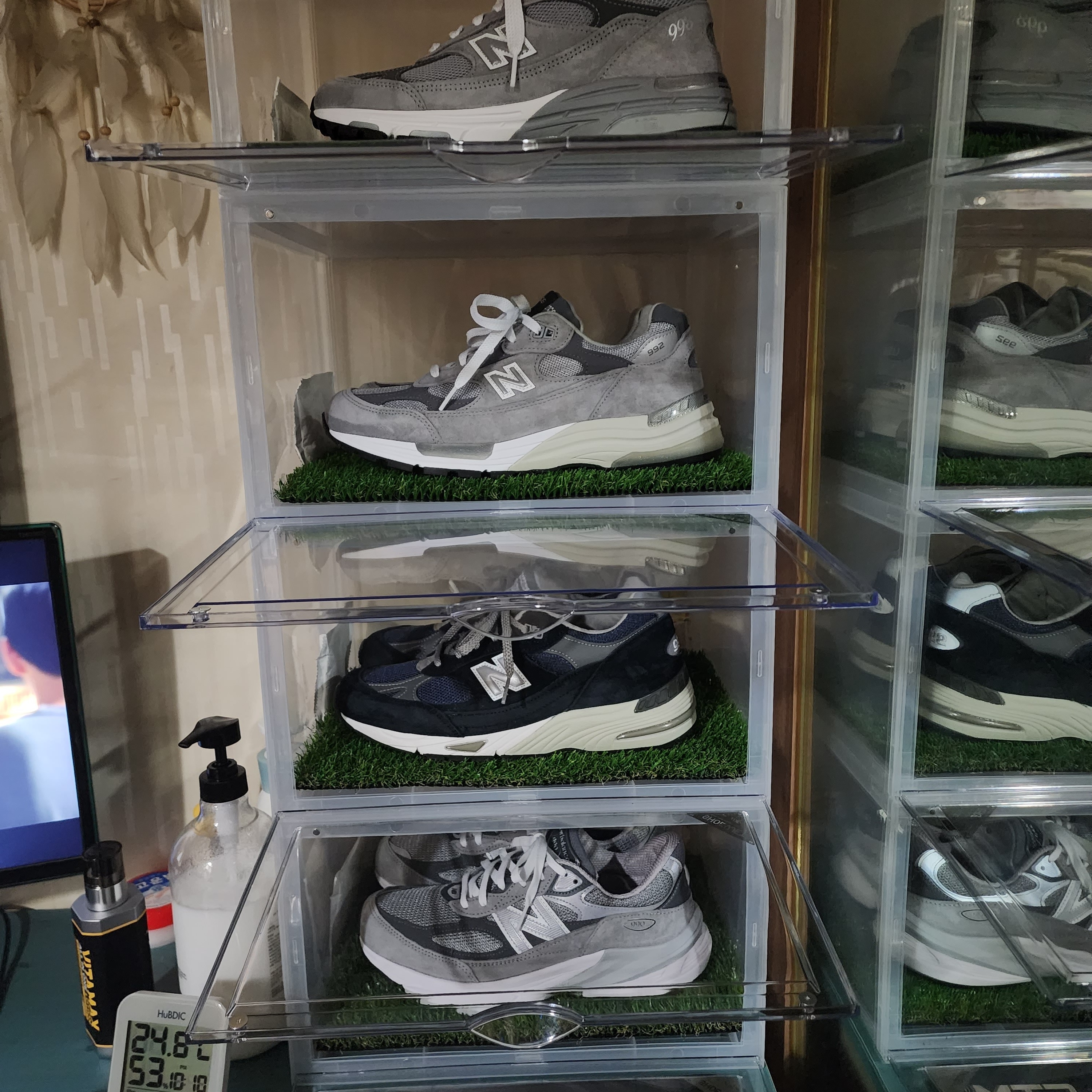 New Balance 993 Made in USA Grey - D Standard, New Balance 992 Made in USA Grey - D Standard 착용 스타일 - 1
