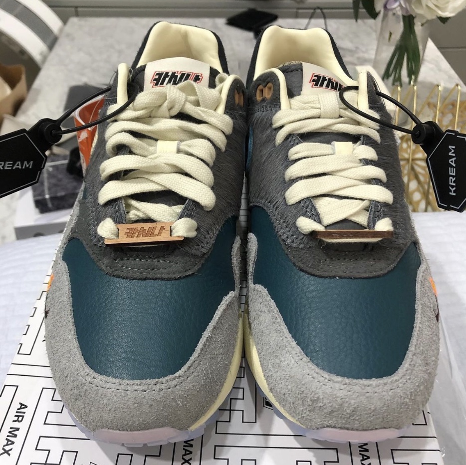 Nike x Kasina Air Max 1 SP Won-Ang Particle Grey 착용 스타일 - 1