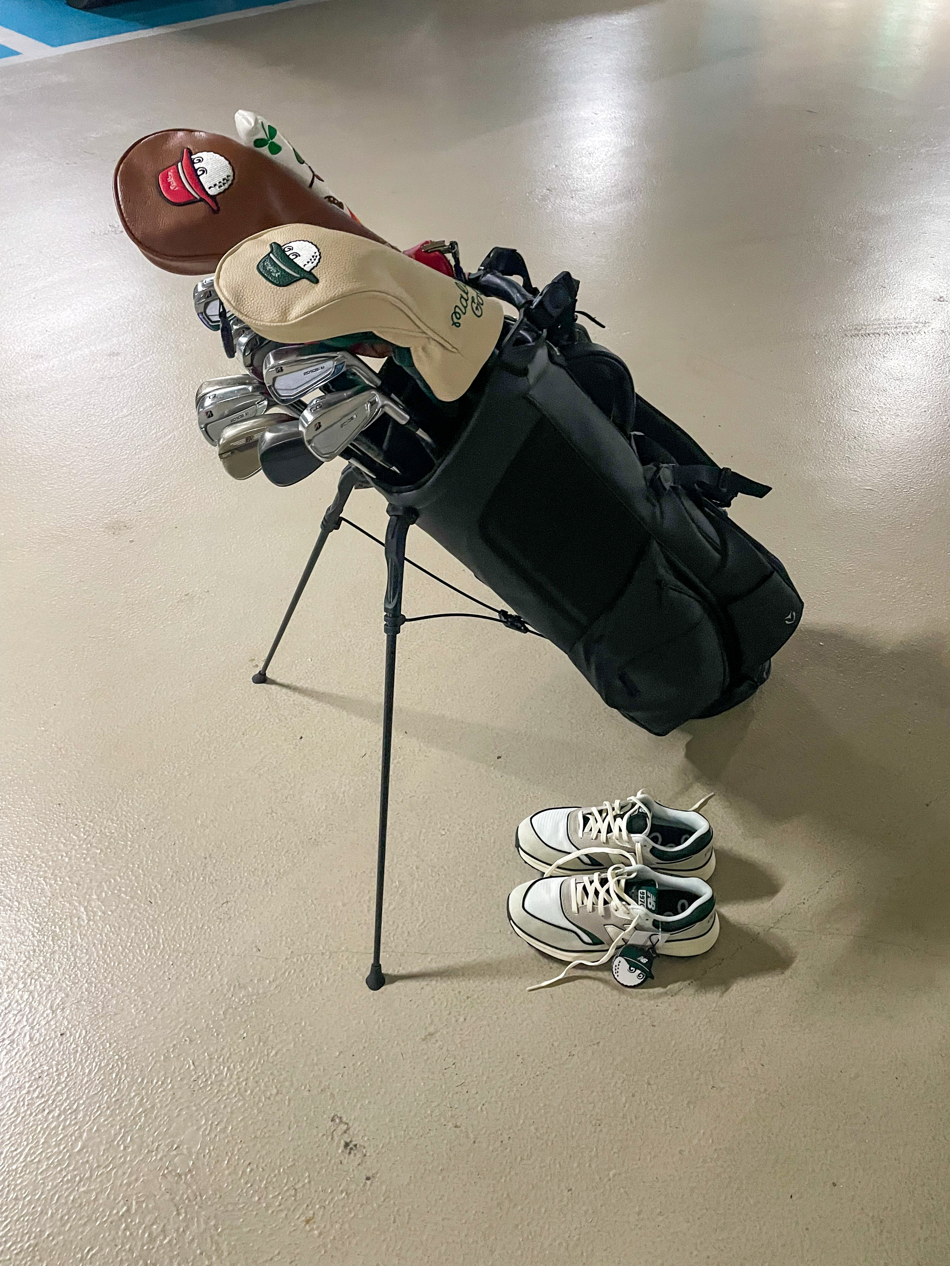 New Balance x Malbon 997 Golf Grey Green 착용 스타일