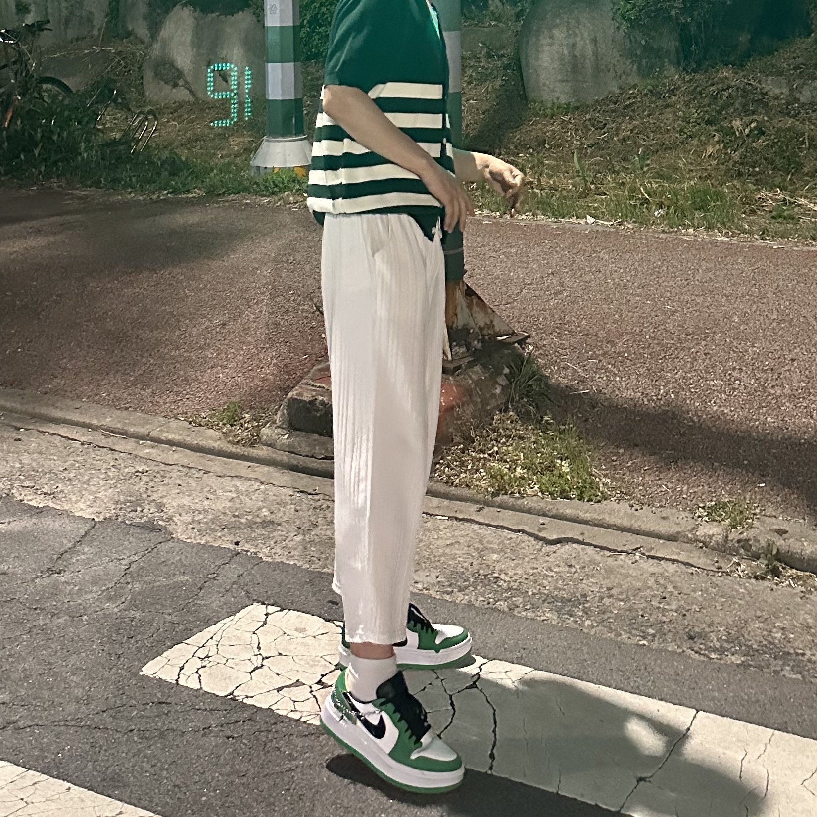 (W) Jordan 1 Elevate Low SE Lucky Green 착용 스타일