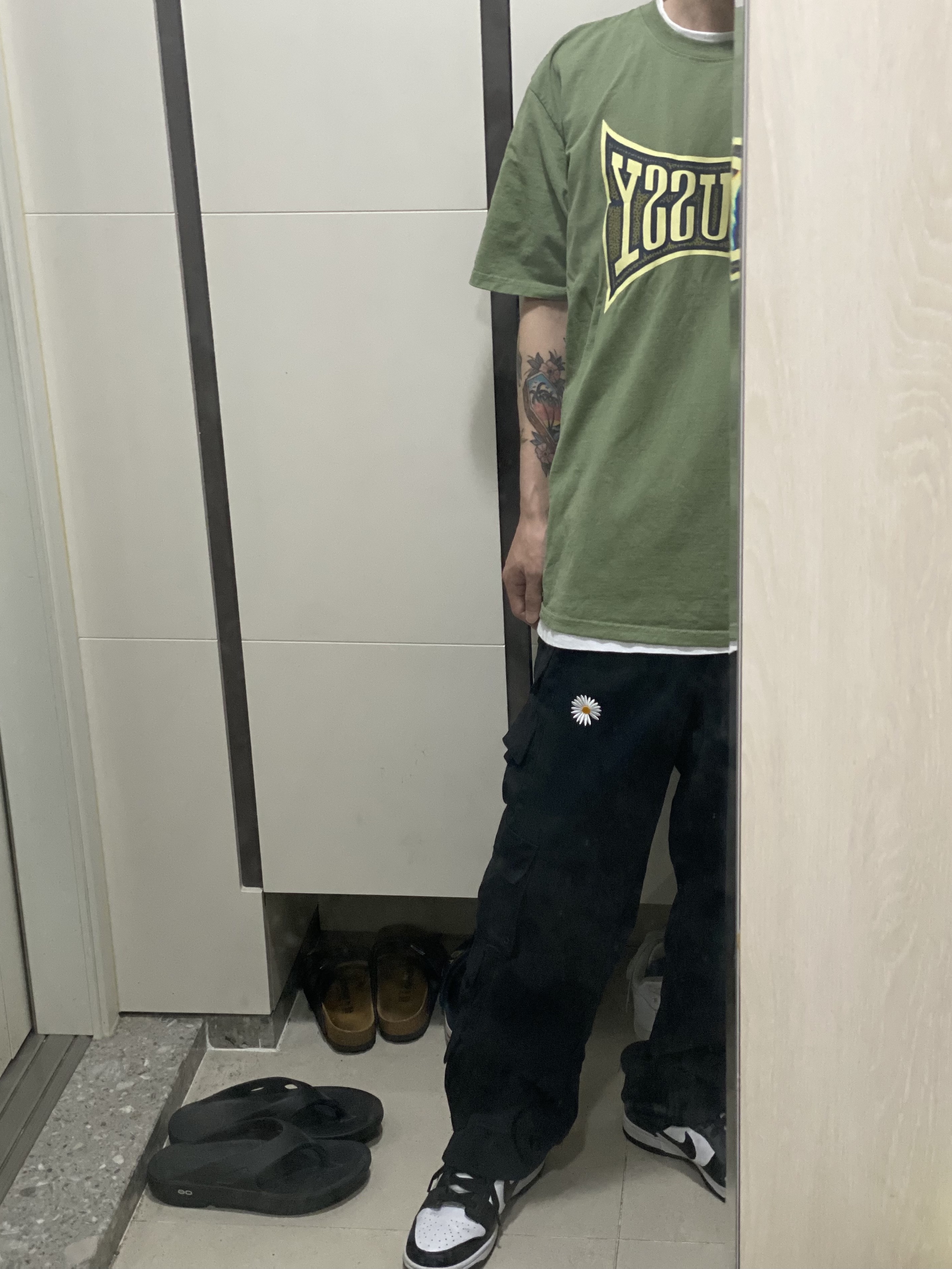 Nike x Peaceminusone Wide Pants Black (DR0096-010) 착용 스타일