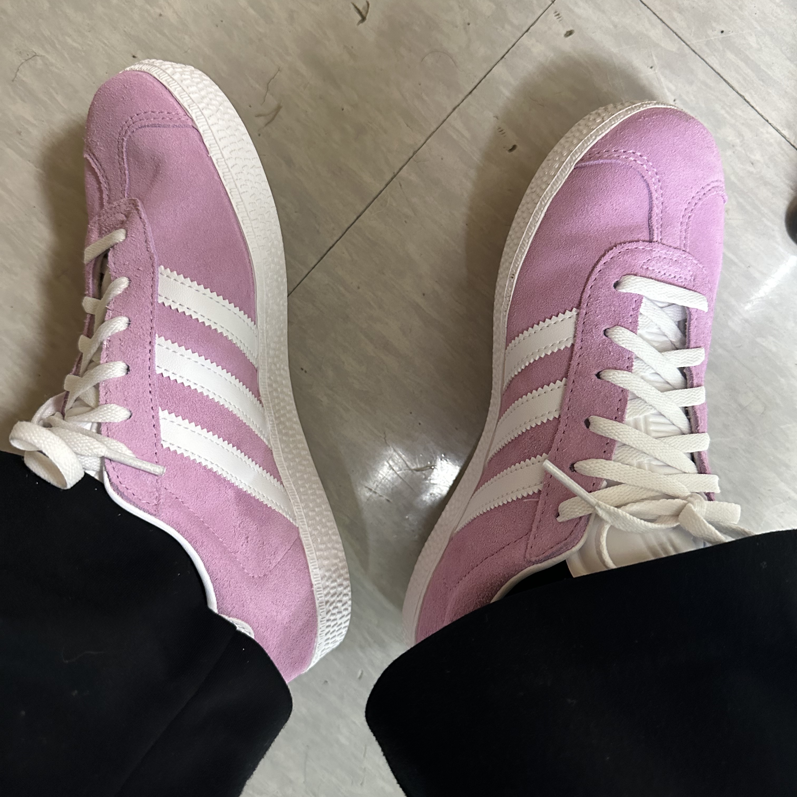 (J) Adidas Gazelle Bliss Lilac 착용 스타일