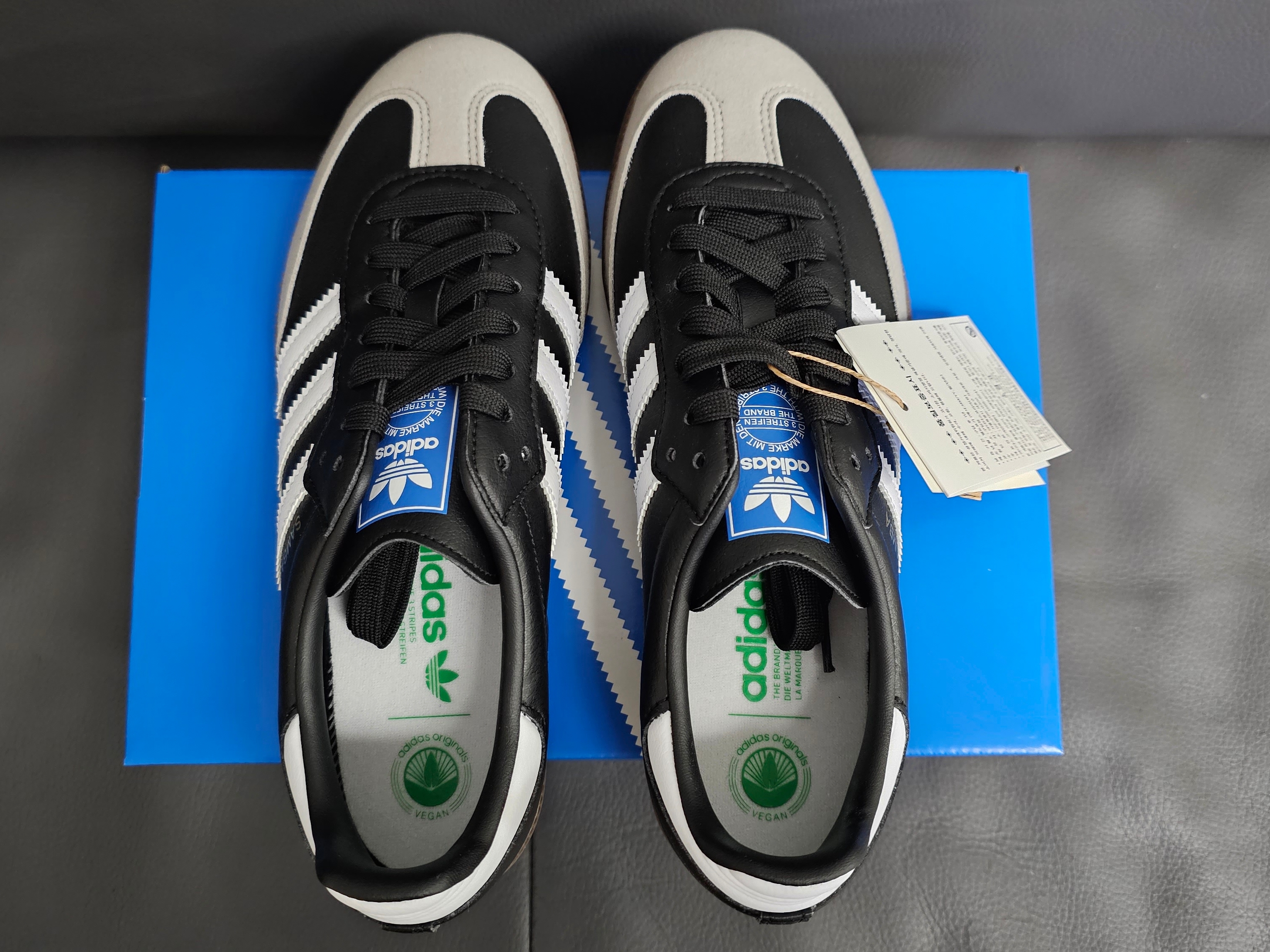 Adidas Samba Vegan Black White 착용 스타일 - 4