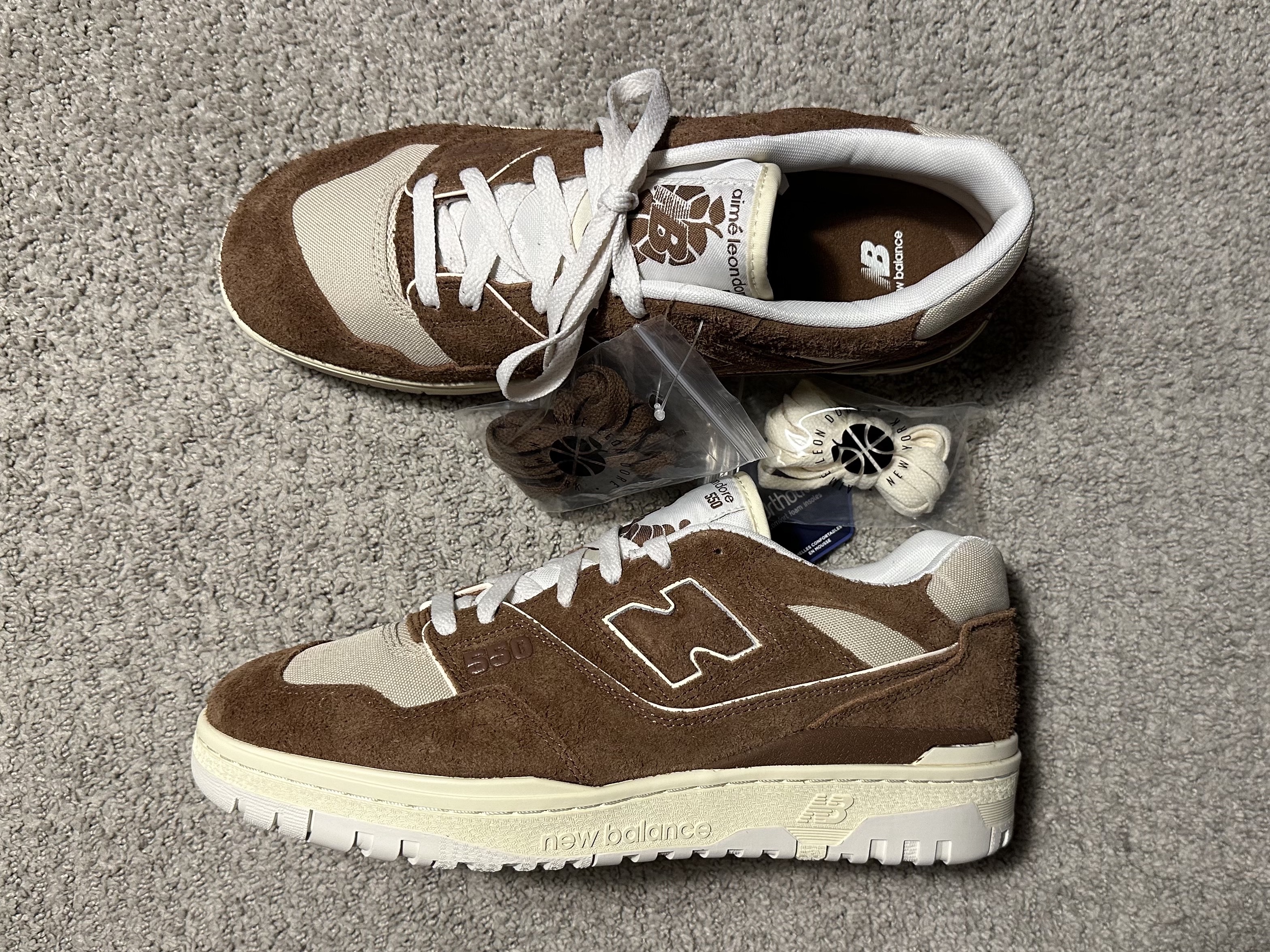 New Balance x Aime Leon Dore 550 True Brown, New Balance x Aime Leon Dore 550 Warm Sand 착용 스타일 - 2