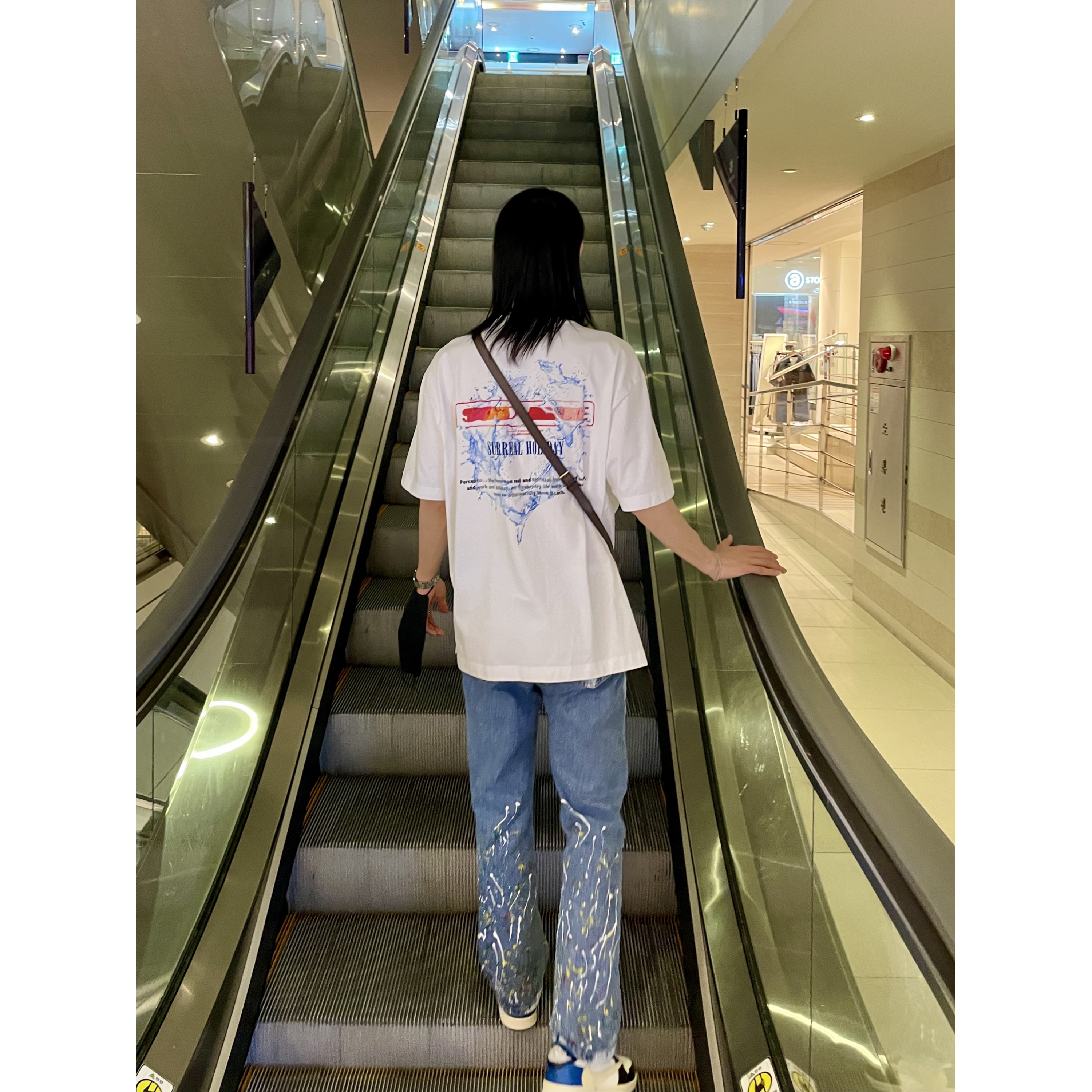 Jordan 1 x Travis Scott x Fragment Retro Low OG SP Military Blue 착용 스타일