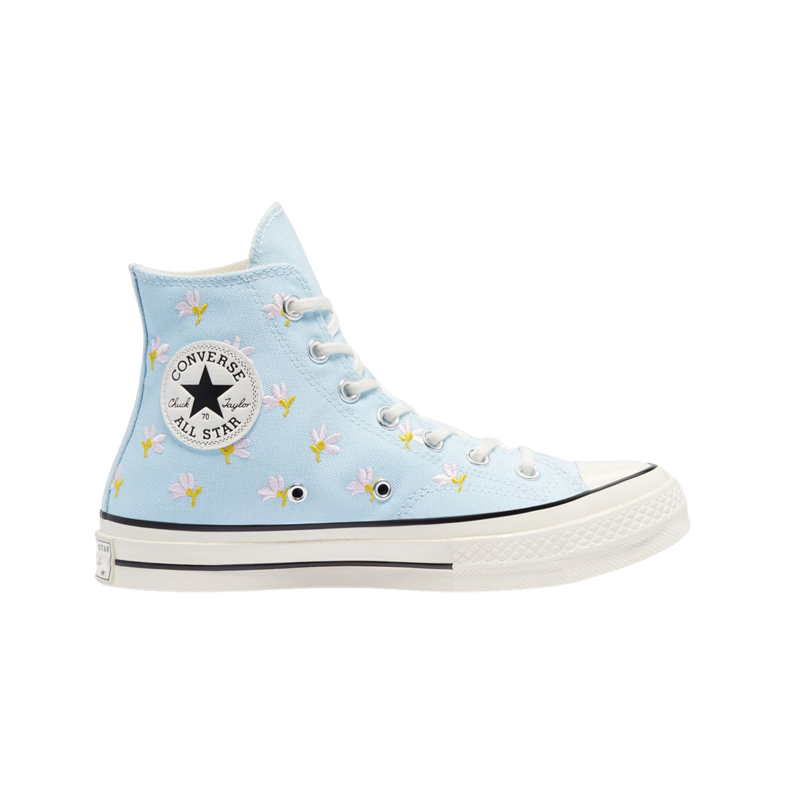 570917C (W) Converse Chuck 70 High Floral Print Chambray Blue