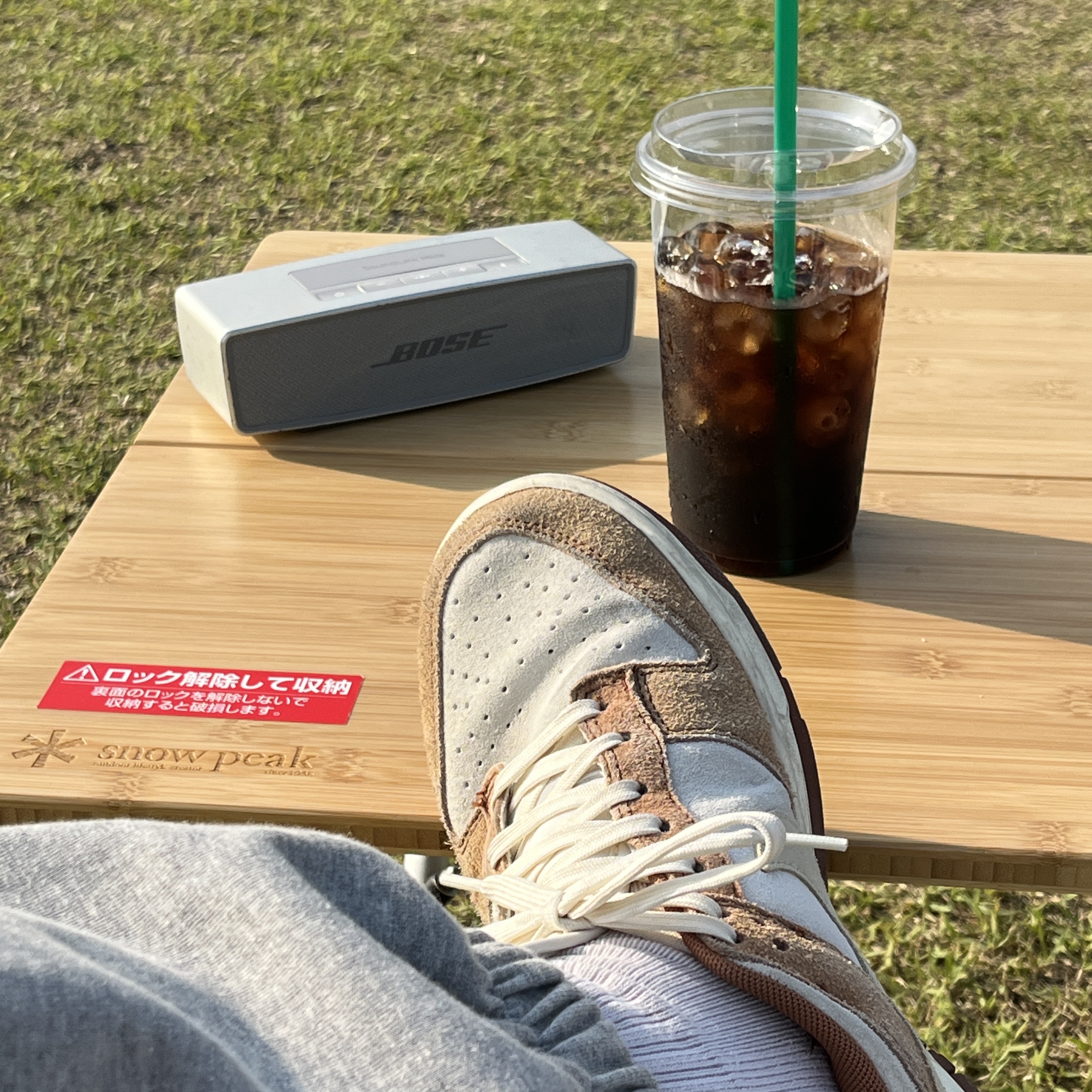 Snow Peak Single Action Low Table, Nike Dunk Low Pro Premium Medium Curry 착용 스타일