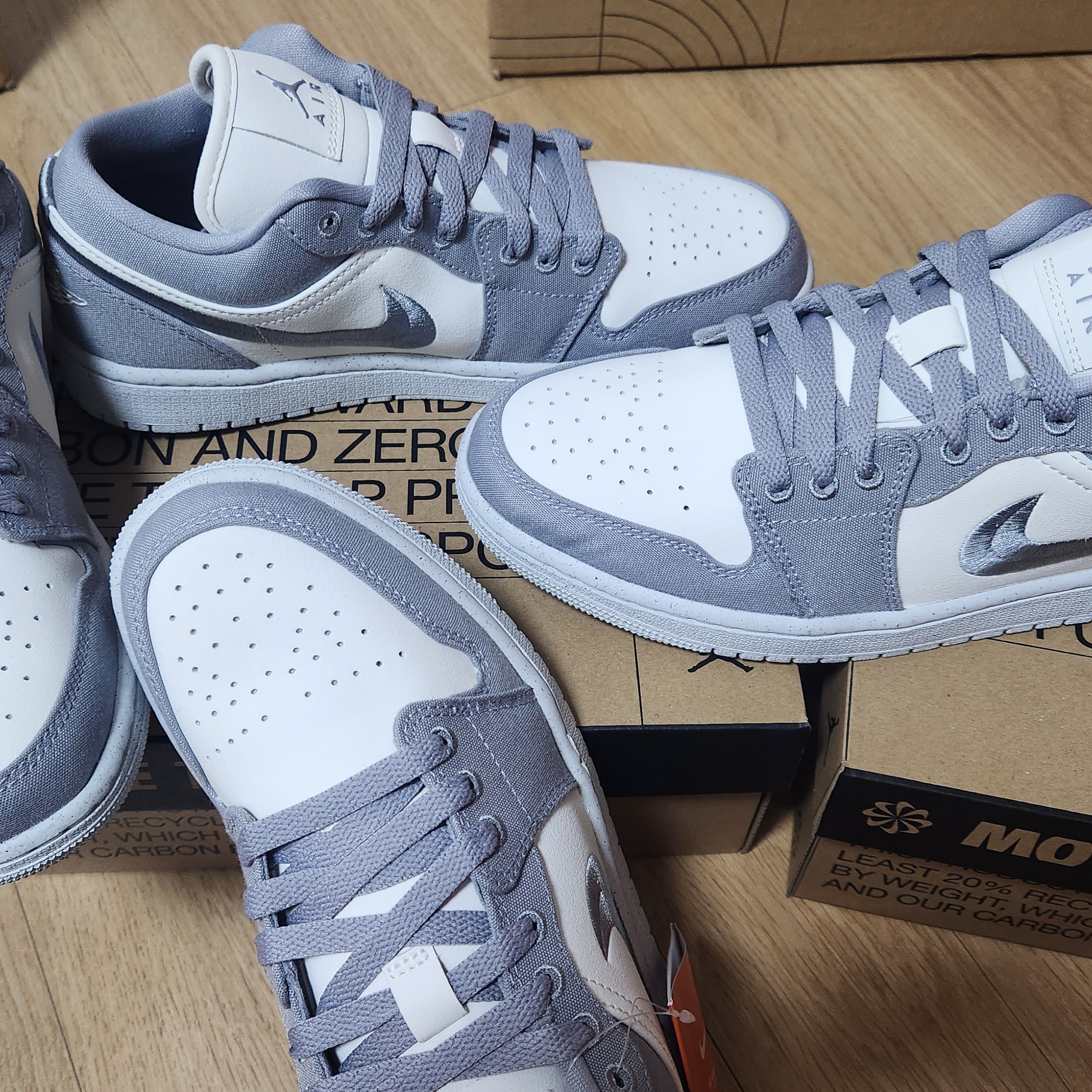 (W) Jordan 1 Low SE Light Steel Grey 착용 스타일 - 5