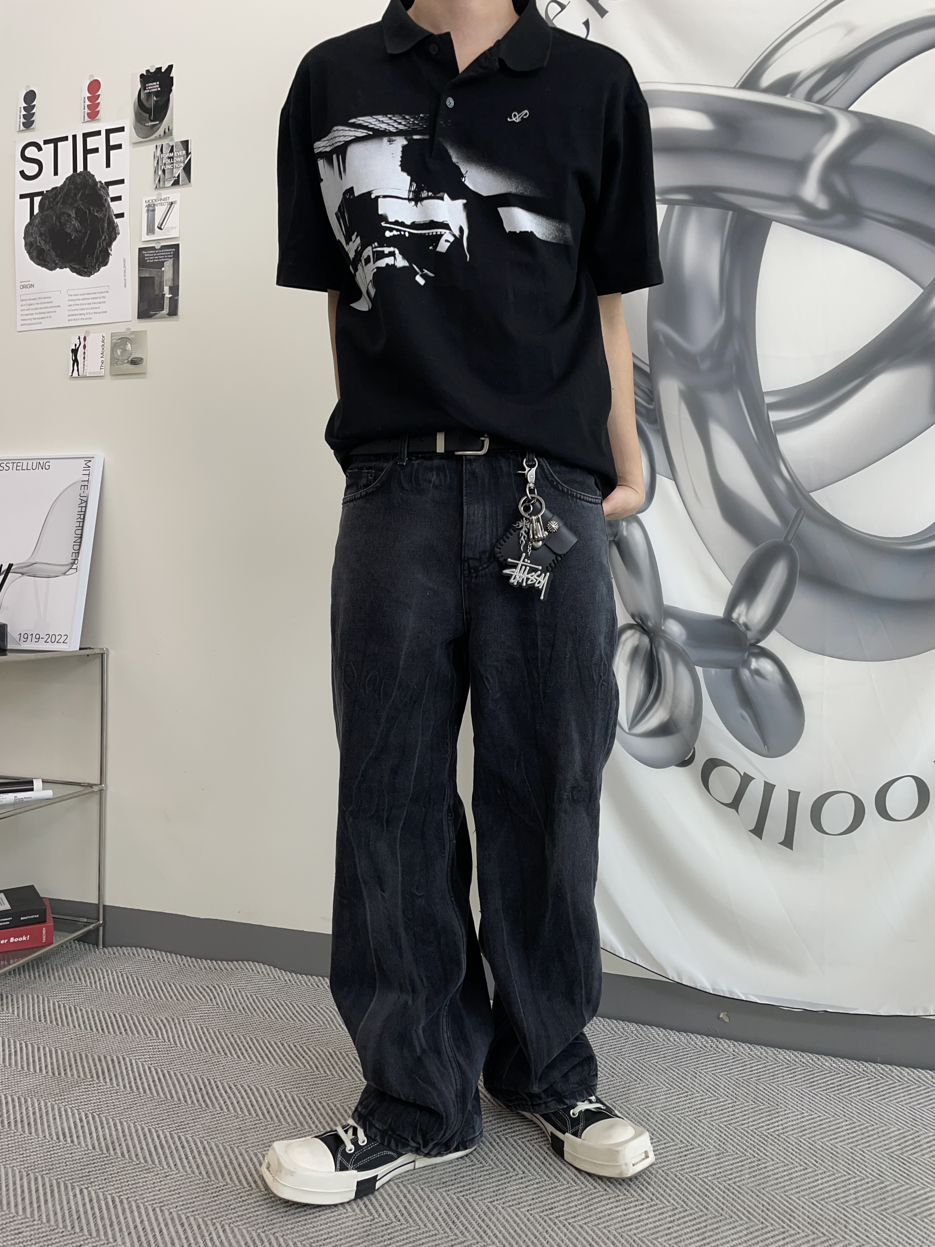 Converse x Drkshdw Drkstr Chuck 70 High Black 착용 스타일 - 1