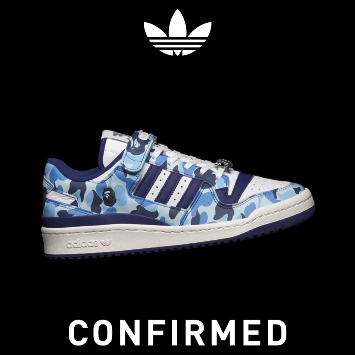 Adidas x BAPE Forum 84 Low Blue Camo 착용 스타일 - 2