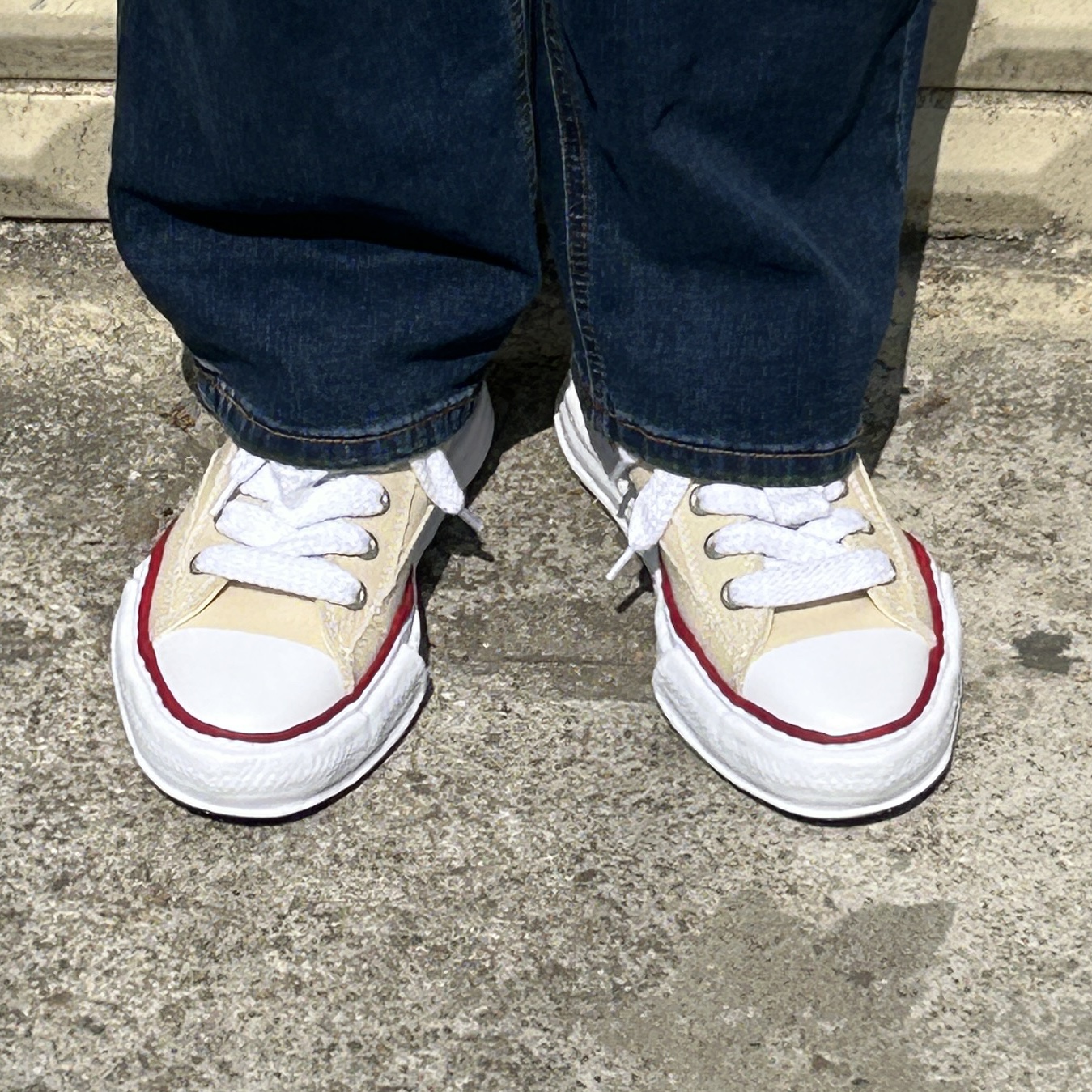 Maison Mihara Yasuhiro Peterson OG Sole Canvas Low-top Sneakers Natural 착용 스타일 - 3
