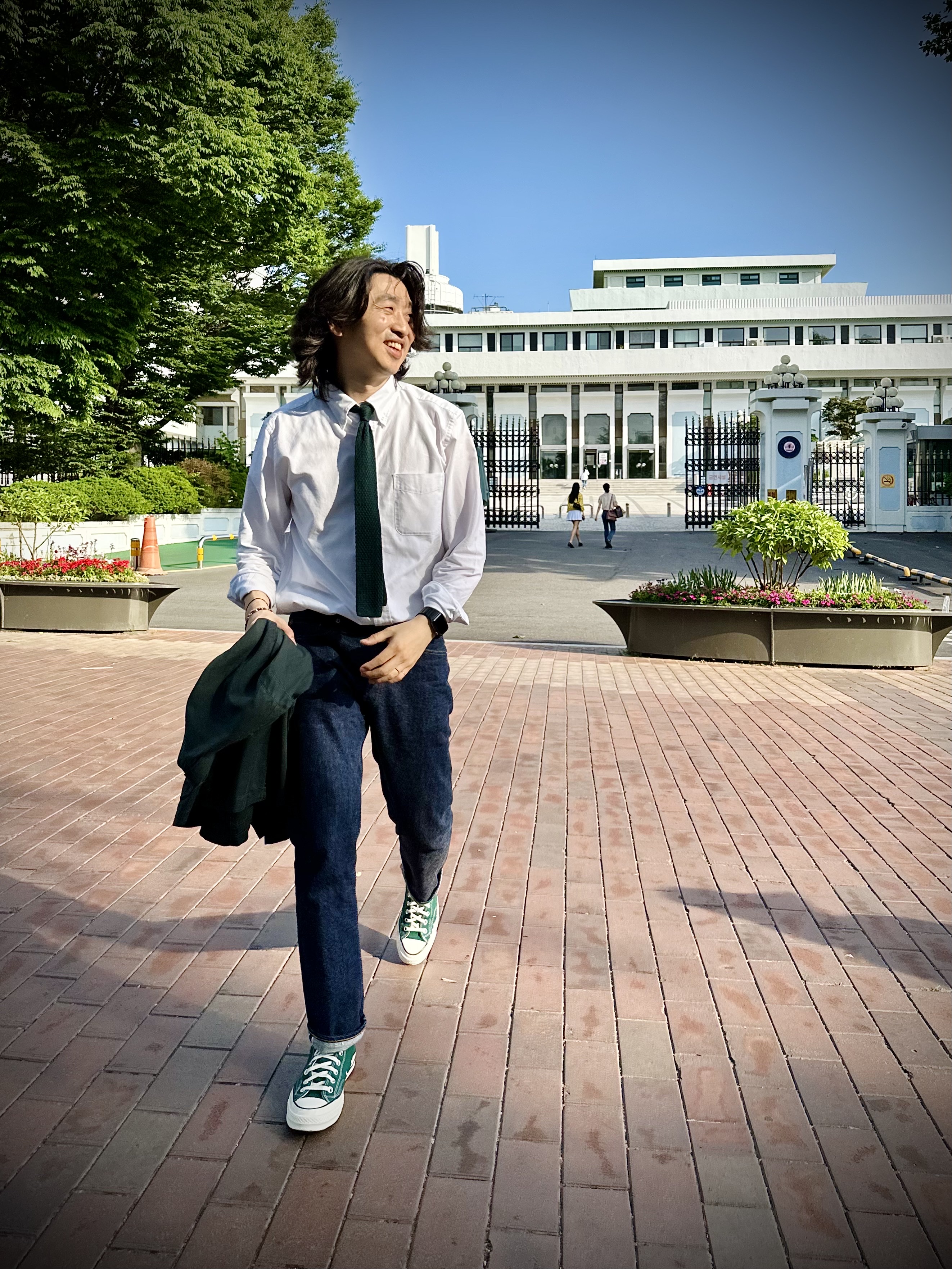 Converse Chuck 70 High Midnight Clover 착용 스타일 - 1