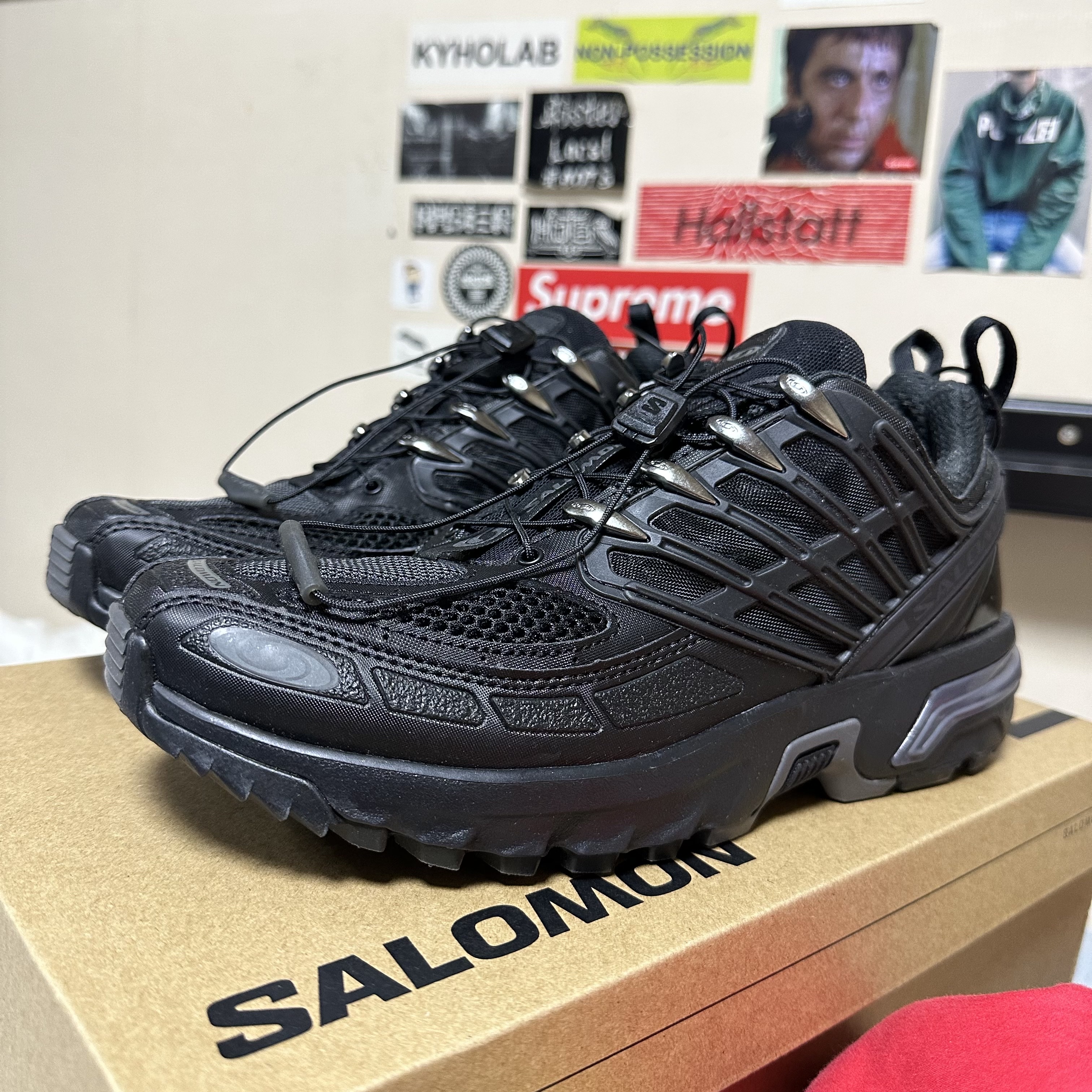 Salomon ACS Pro Black 착용 스타일