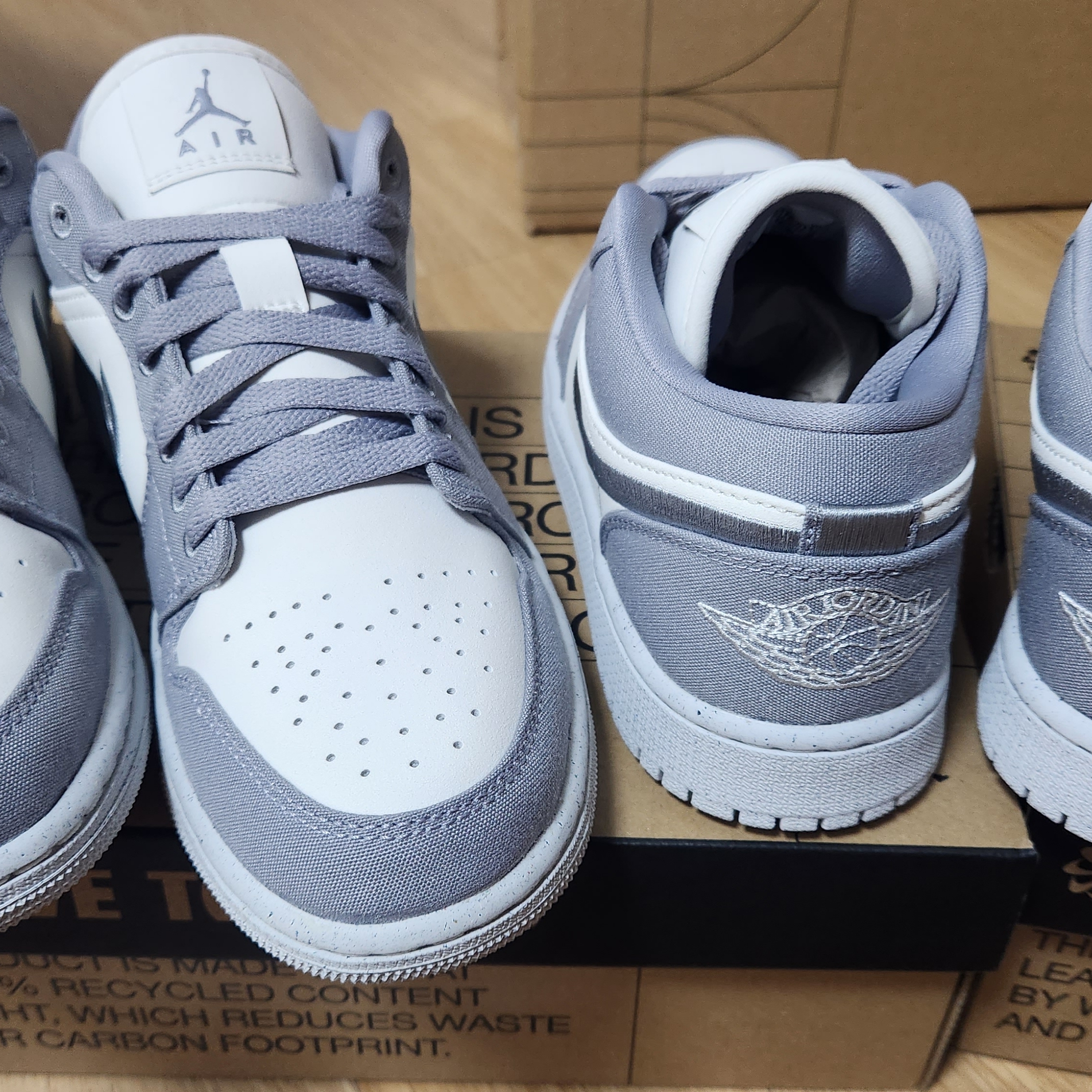 (W) Jordan 1 Low SE Light Steel Grey 착용 스타일 - 4