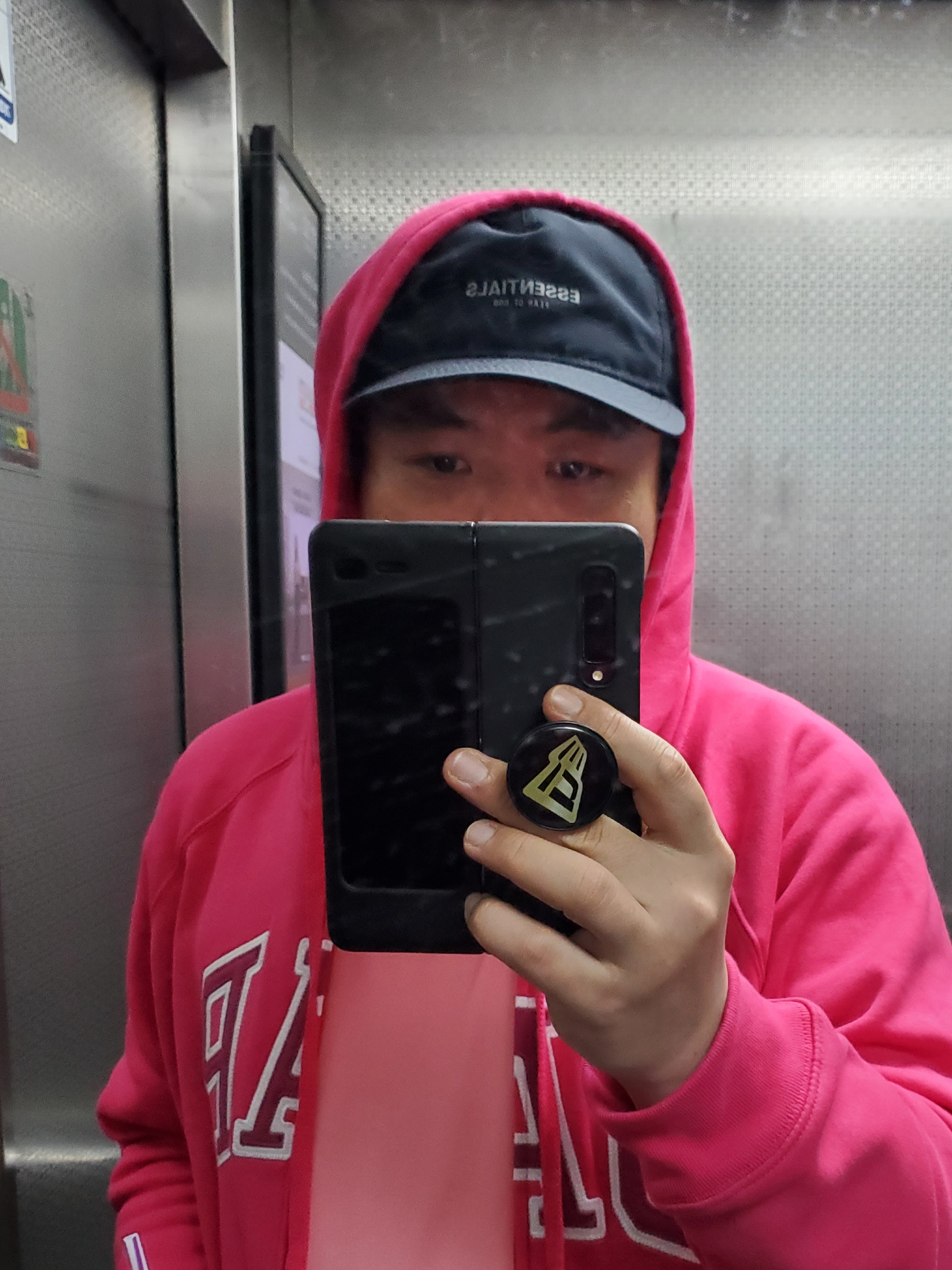 Jordan 5 Retro SE Regal Pink, Essentials x New Era Retro Crown Strapback Navy 착용 스타일 - 2