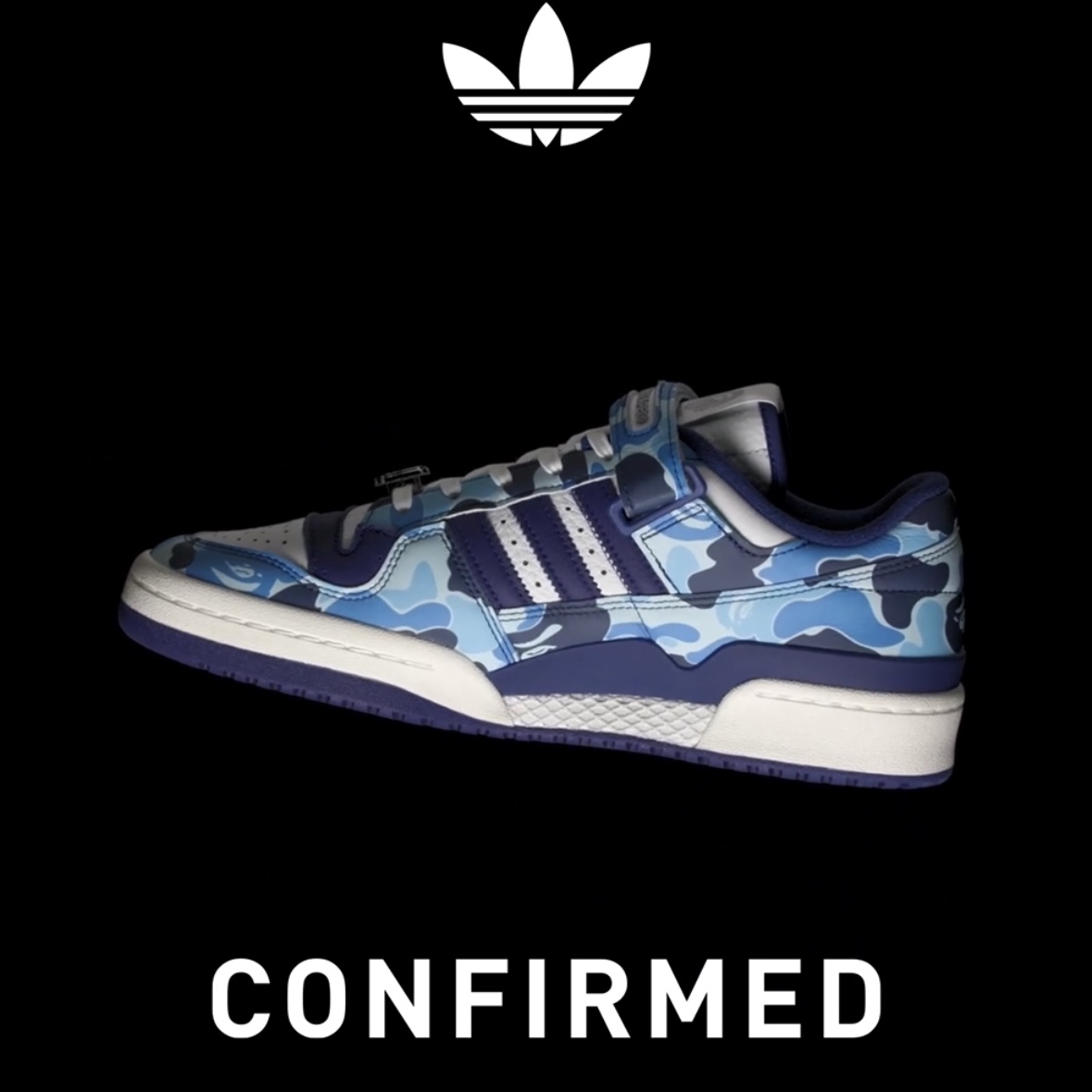 Adidas x BAPE Forum 84 Low Blue Camo 착용 스타일 - 1