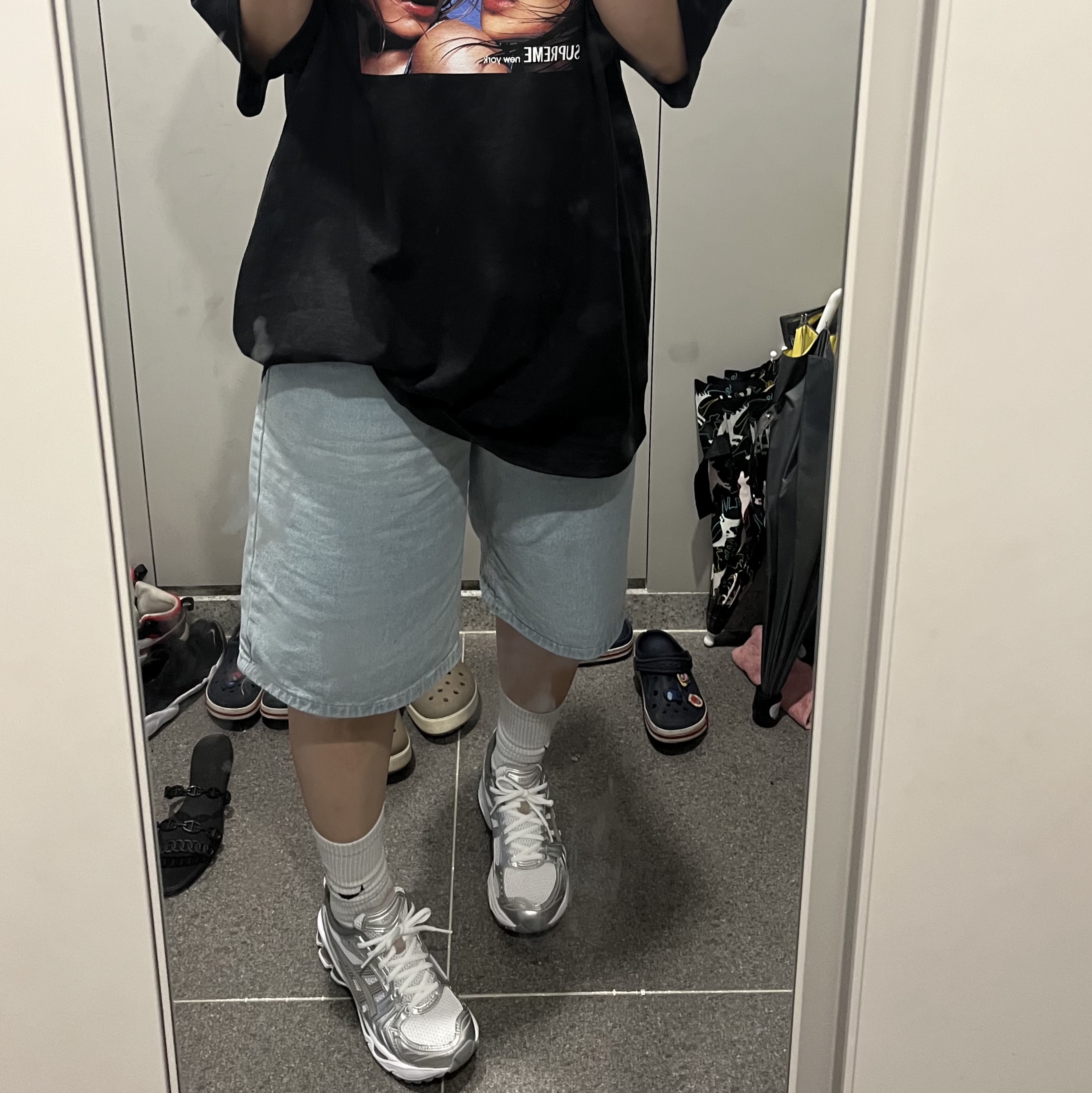 (W) Asics Gel-Kayano 14 White Moonrock 착용 스타일 - 1