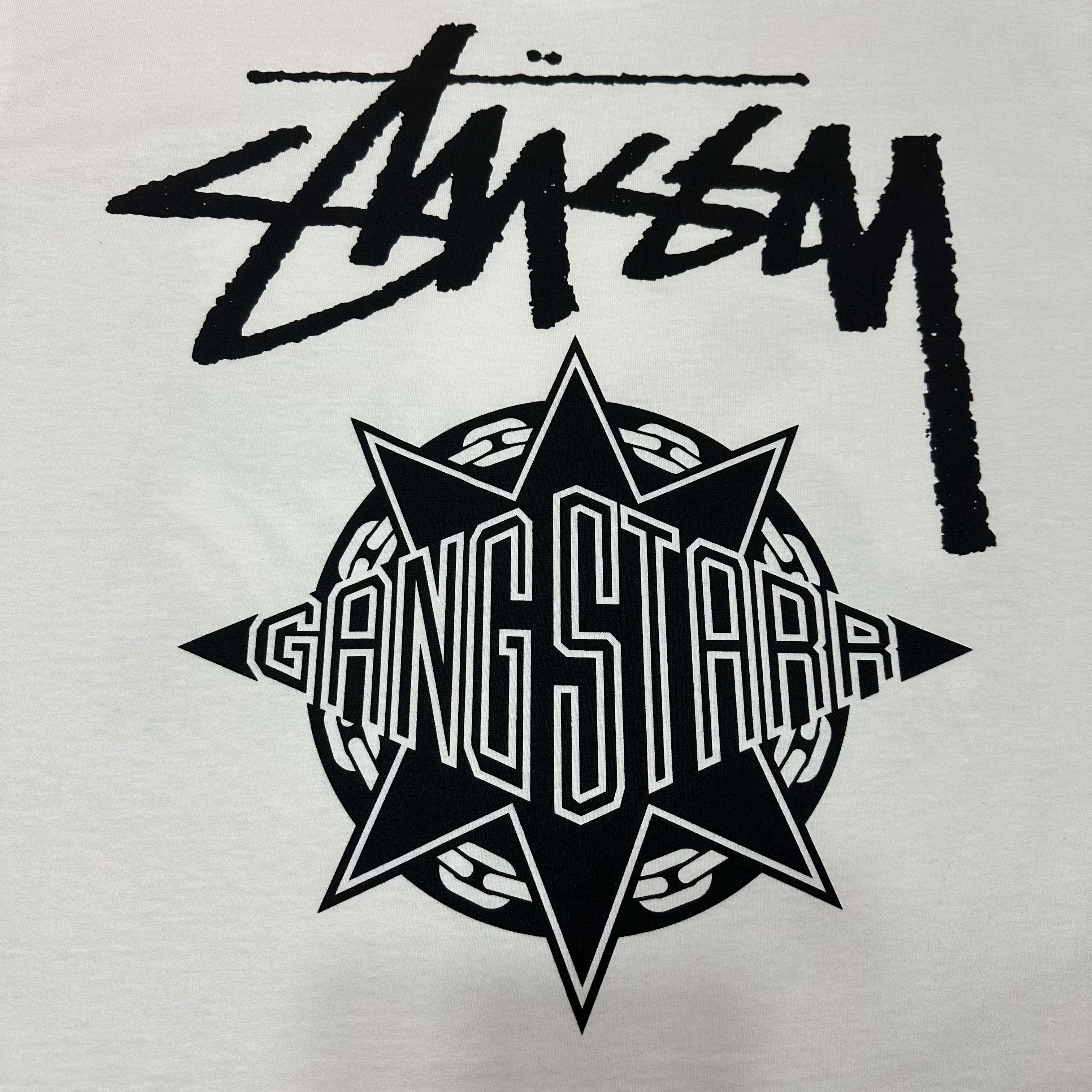 Stussy x Gang Starr Take It Personal T-Shirt White 착용 스타일