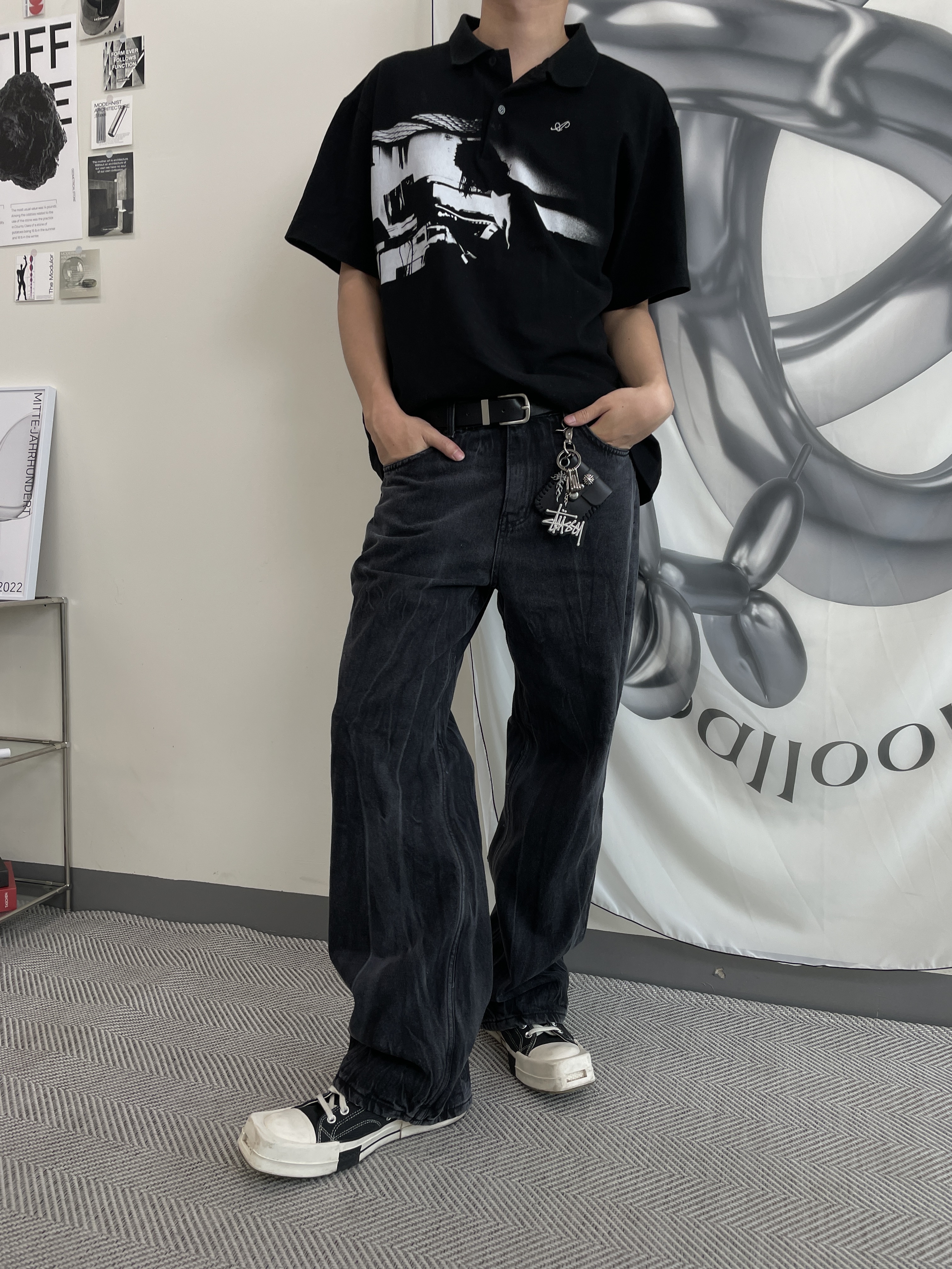 Converse x Drkshdw Drkstr Chuck 70 High Black 착용 스타일 - 2