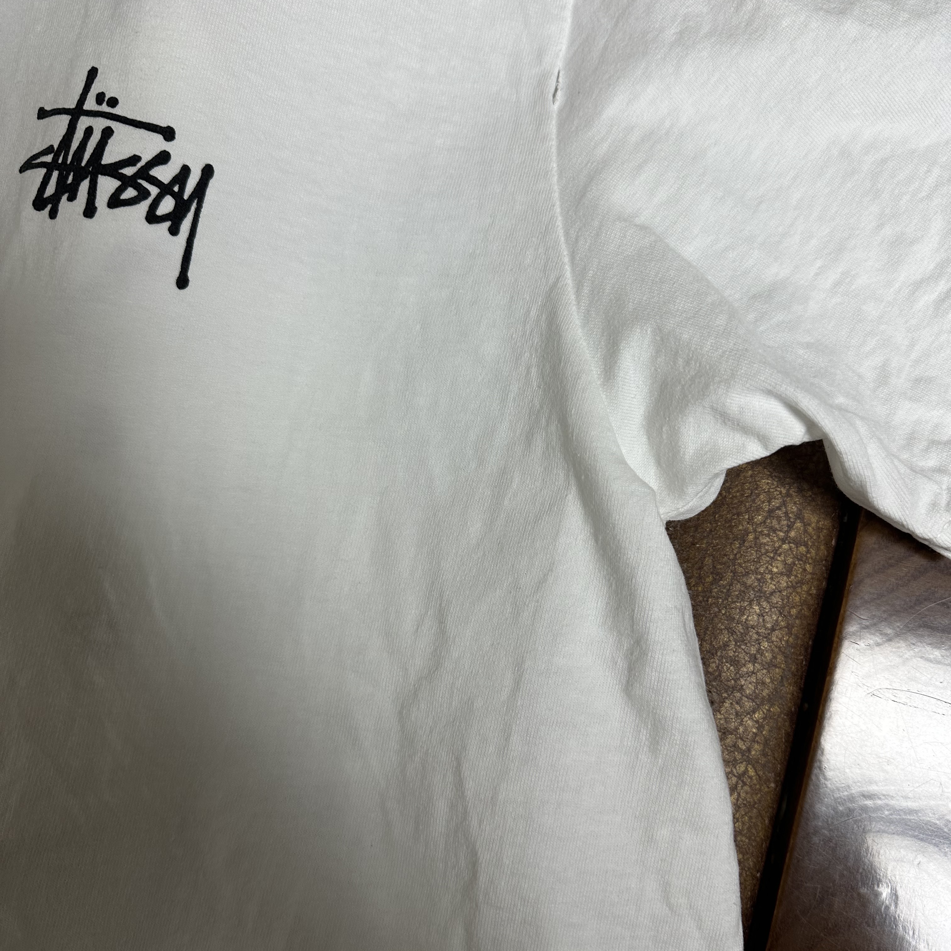 Stussy Melted T-Shirt White 착용 스타일