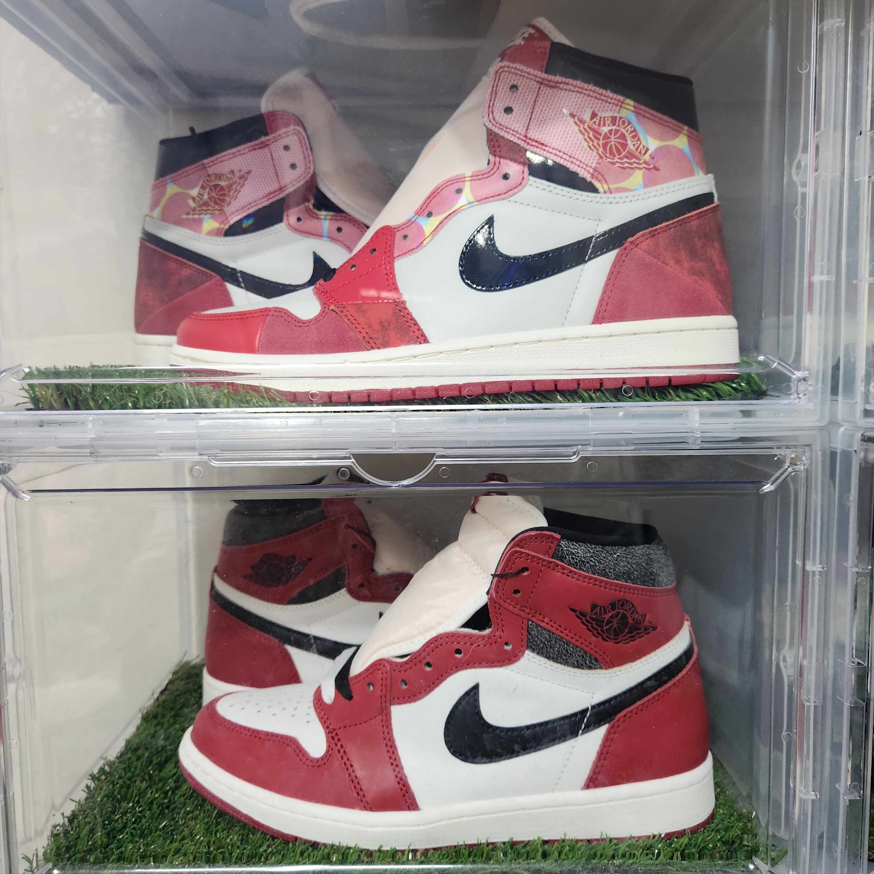 Jordan 1 Retro High Spider-Man Next Chapter, Jordan 1 Retro High OG Chicago 2022 착용 스타일
