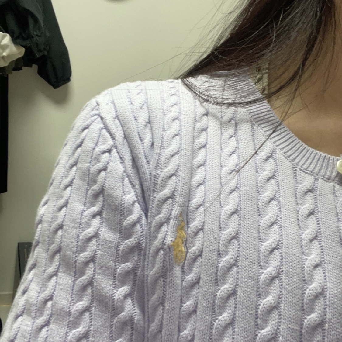 [30% 적립] Polo Ralph Lauren Children Mini Cable Cotton Cardigan Warm White 착용 스타일