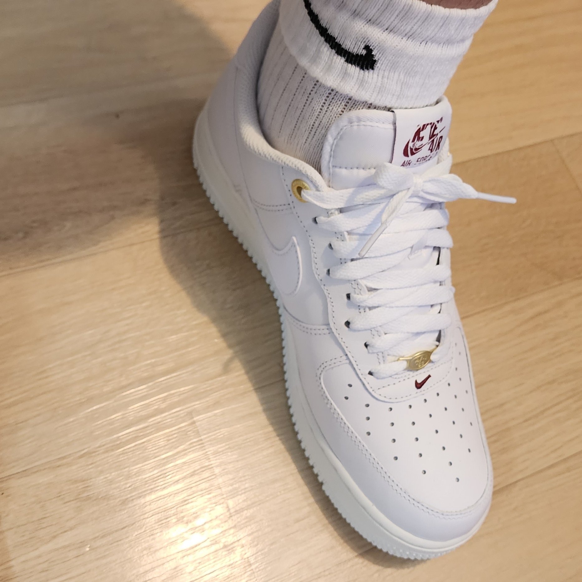 Nike Air Force 1 '07 PRM 40th Anniversary Join Forces White 착용 스타일 - 2
