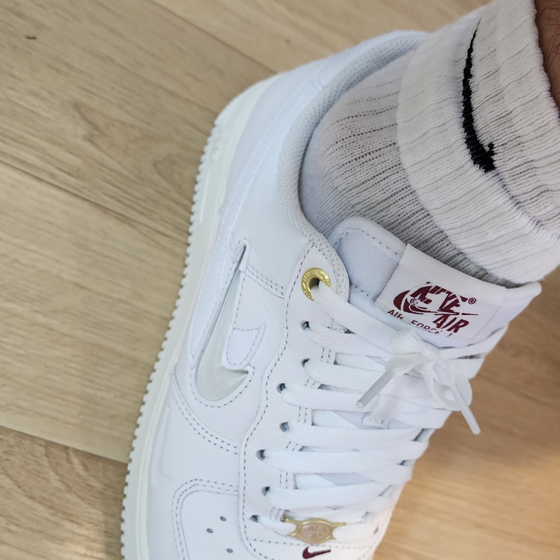 Nike Air Force 1 '07 PRM 40th Anniversary Join Forces White 착용 스타일 - 1