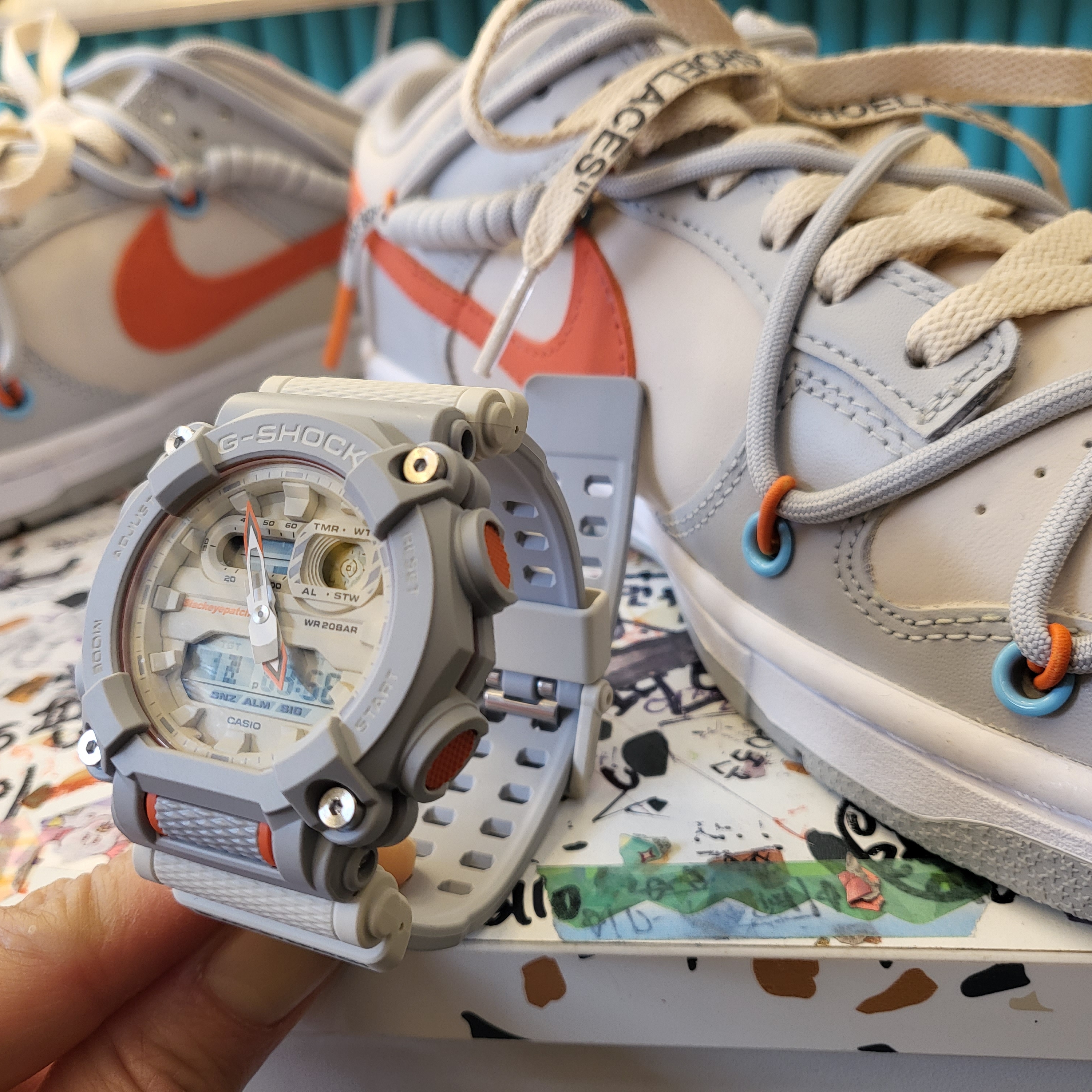 Nike Dunk Low Retro Grey Fog 착용 스타일 - 4