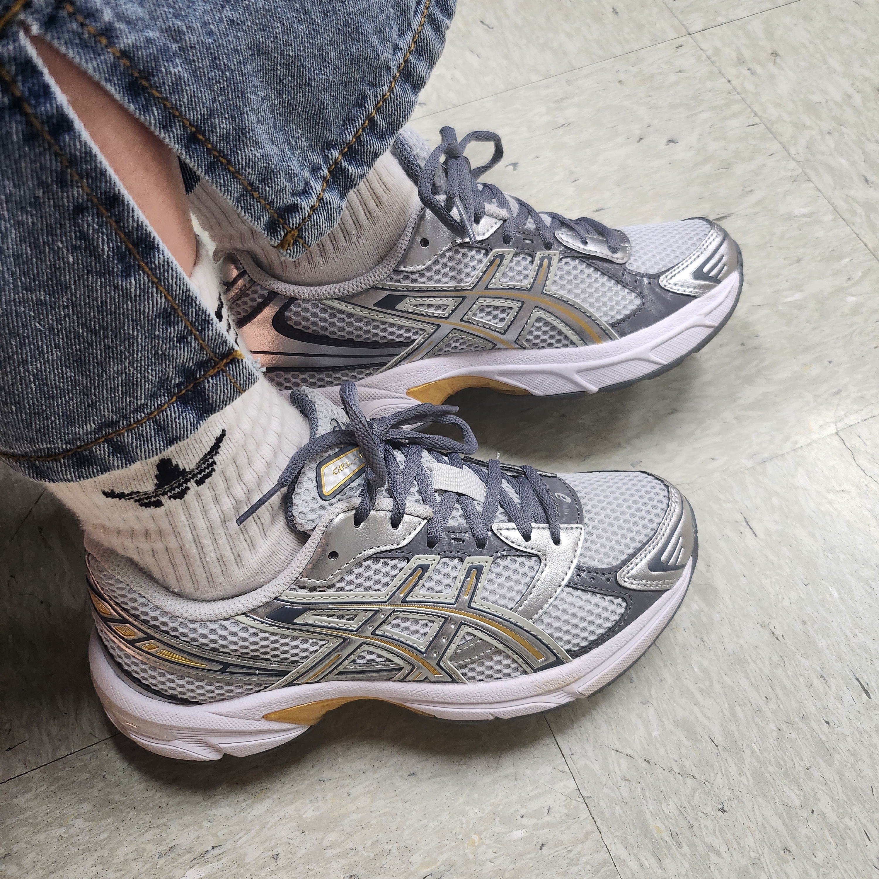 Asics Gel-1130 Polar Shade Pure Silver 착용 스타일