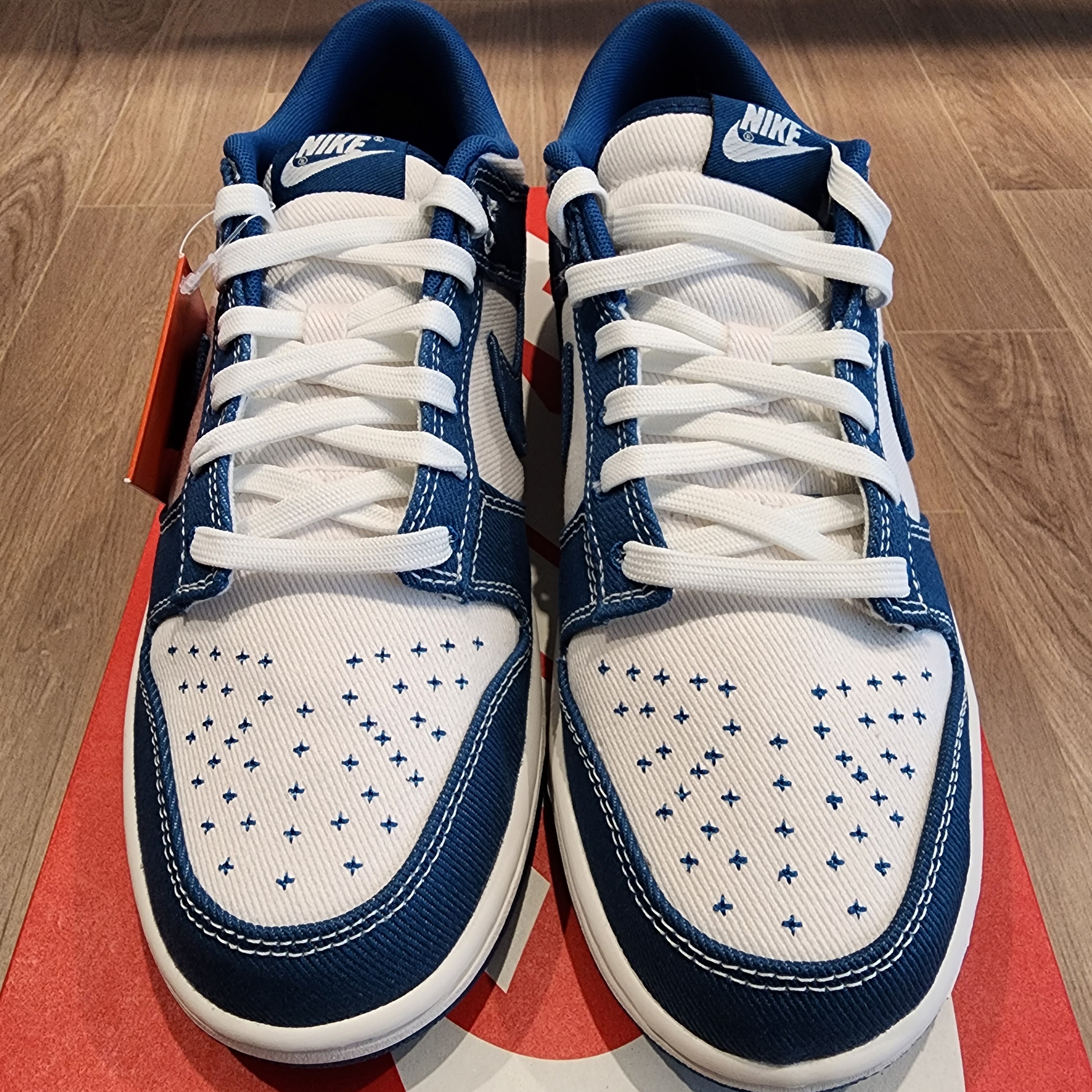 Nike Dunk Low Retro SE Industrial Blue 착용 스타일 - 1