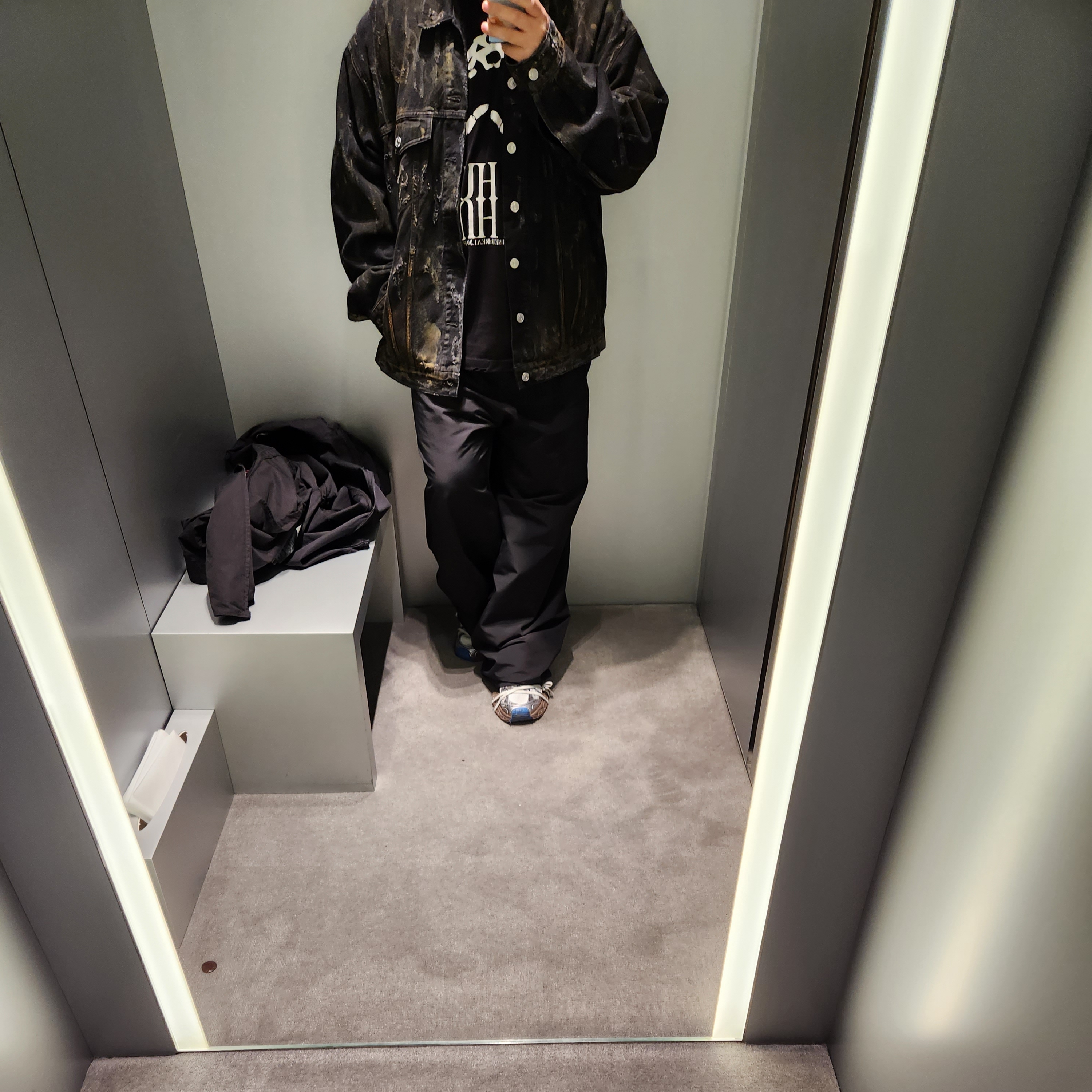 Balenciaga 3XL Sneakers Worn Out Grey White Blue 착용 스타일 - 2