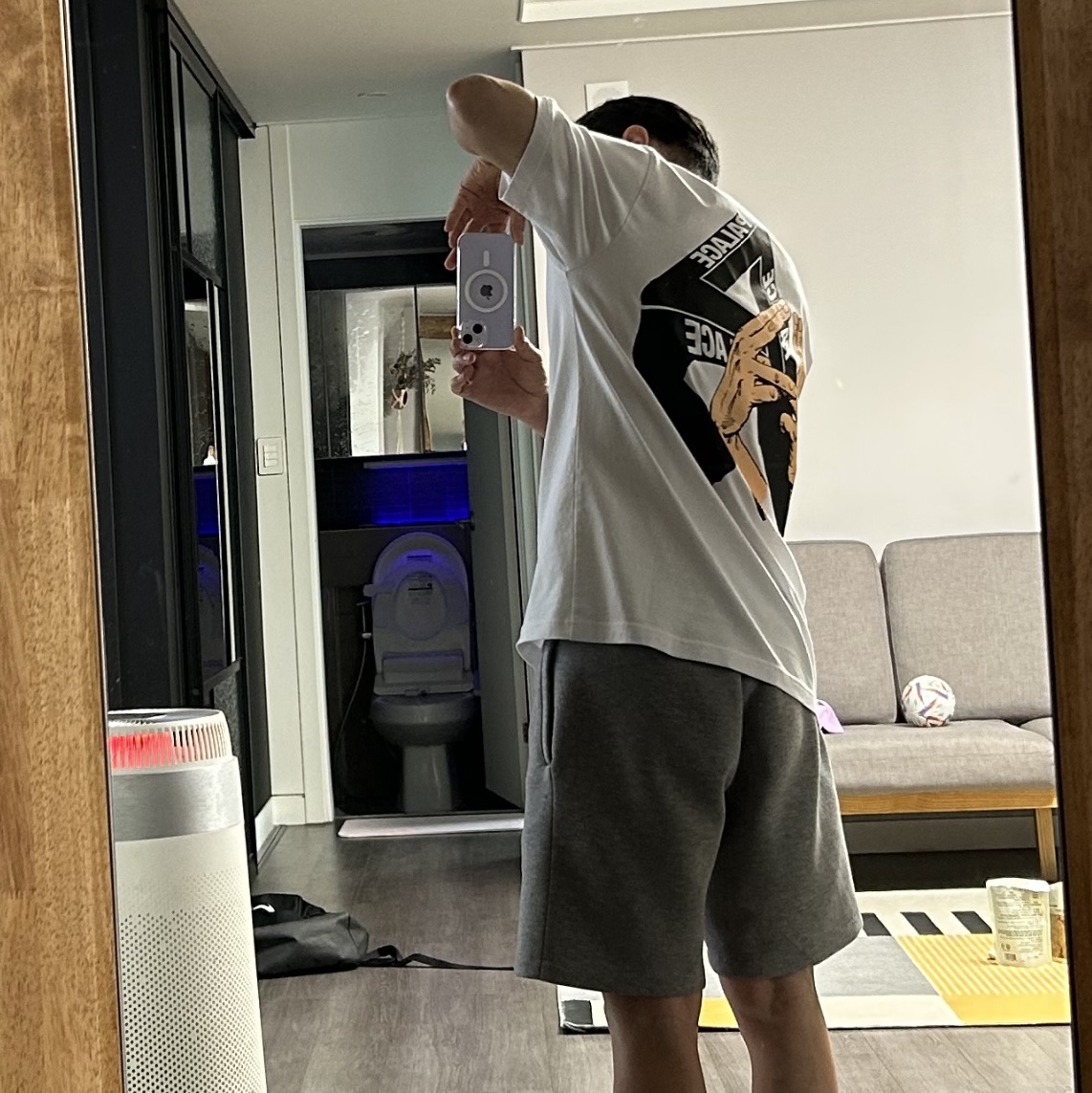 Palace Valley of the Shadows T-Shirt White - 22SS 착용 스타일