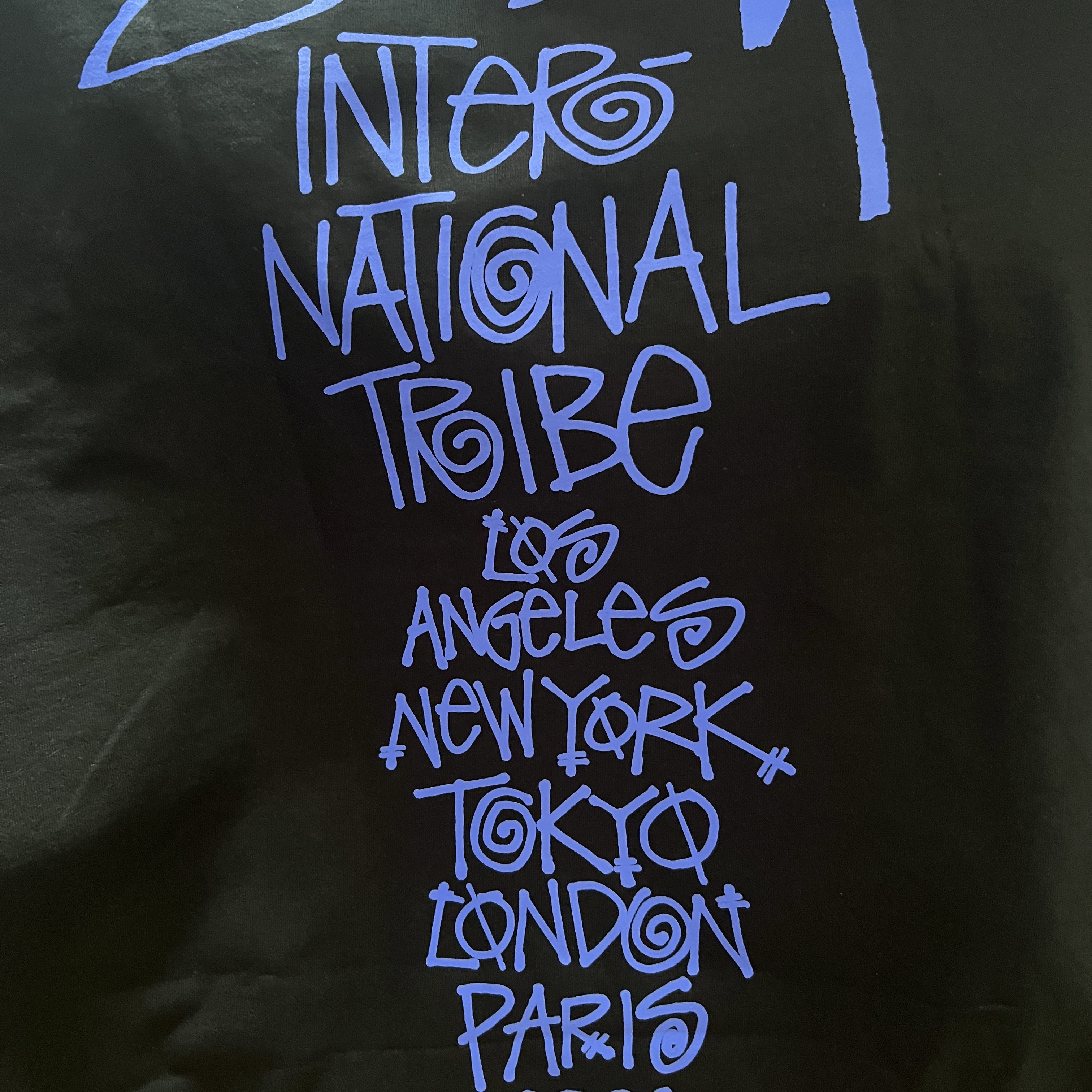 Stussy Tribe Stack T-Shirt Black 착용 스타일