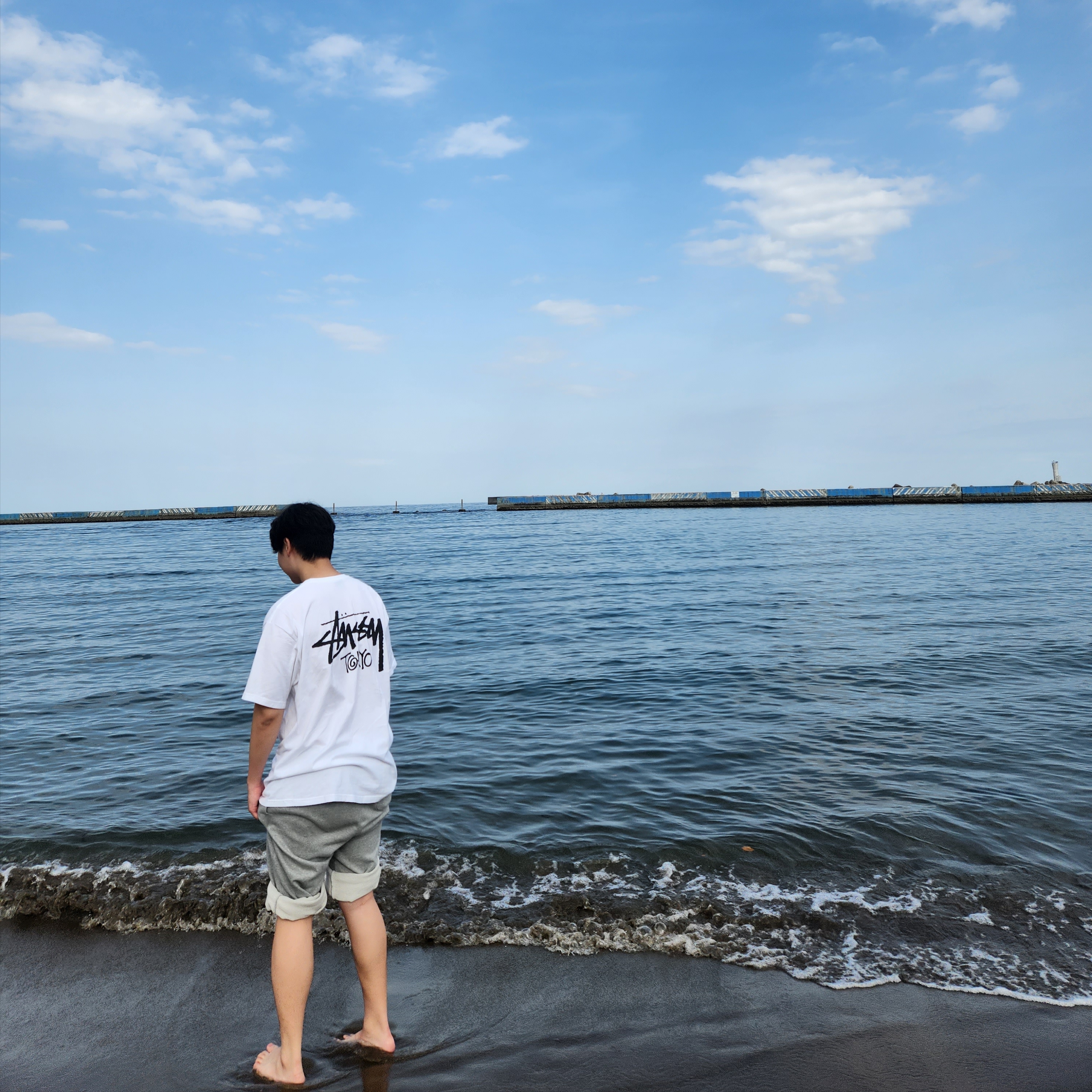 Stussy Basic Stussy T-Shirt White 2023 착용 스타일