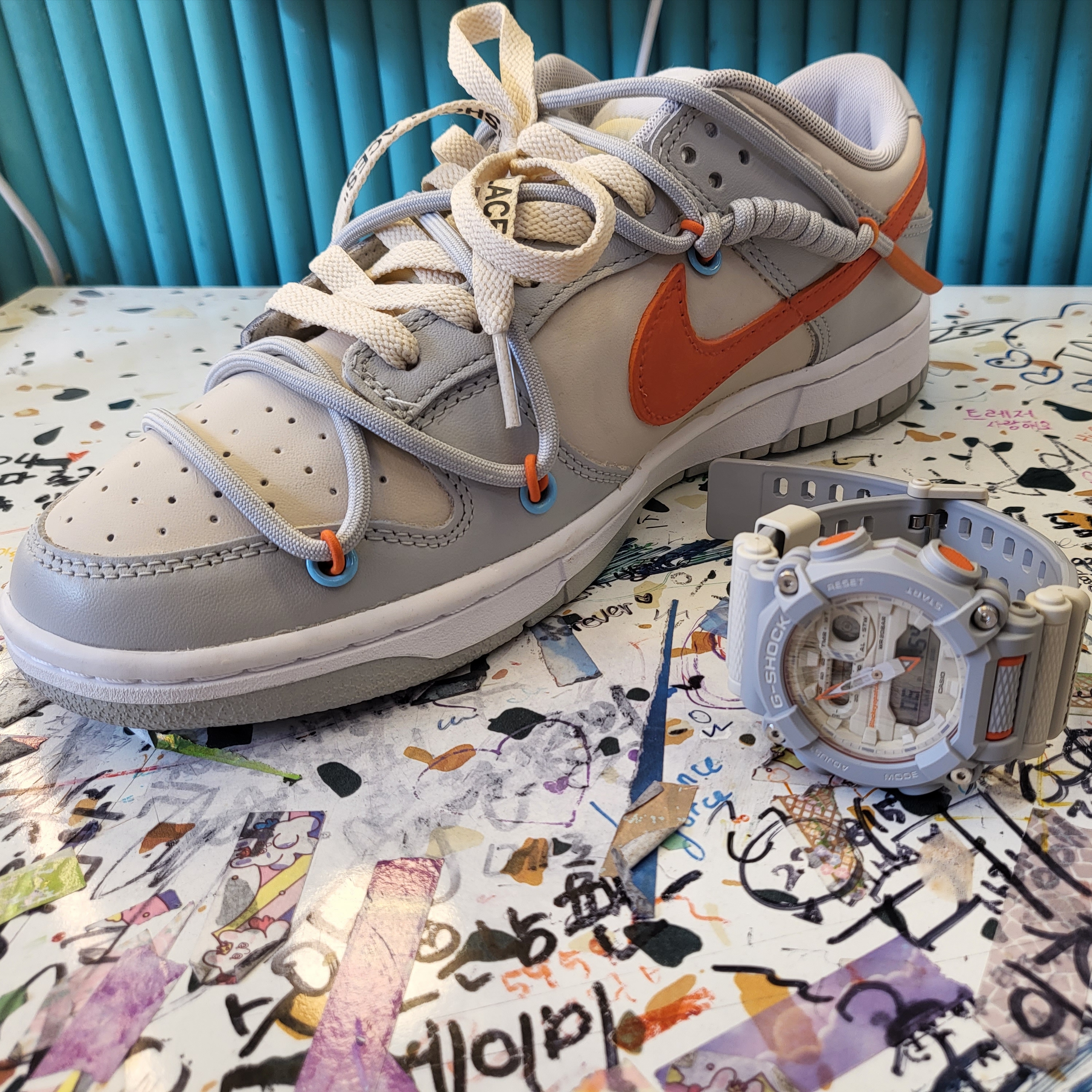 Nike Dunk Low Retro Grey Fog 착용 스타일 - 1