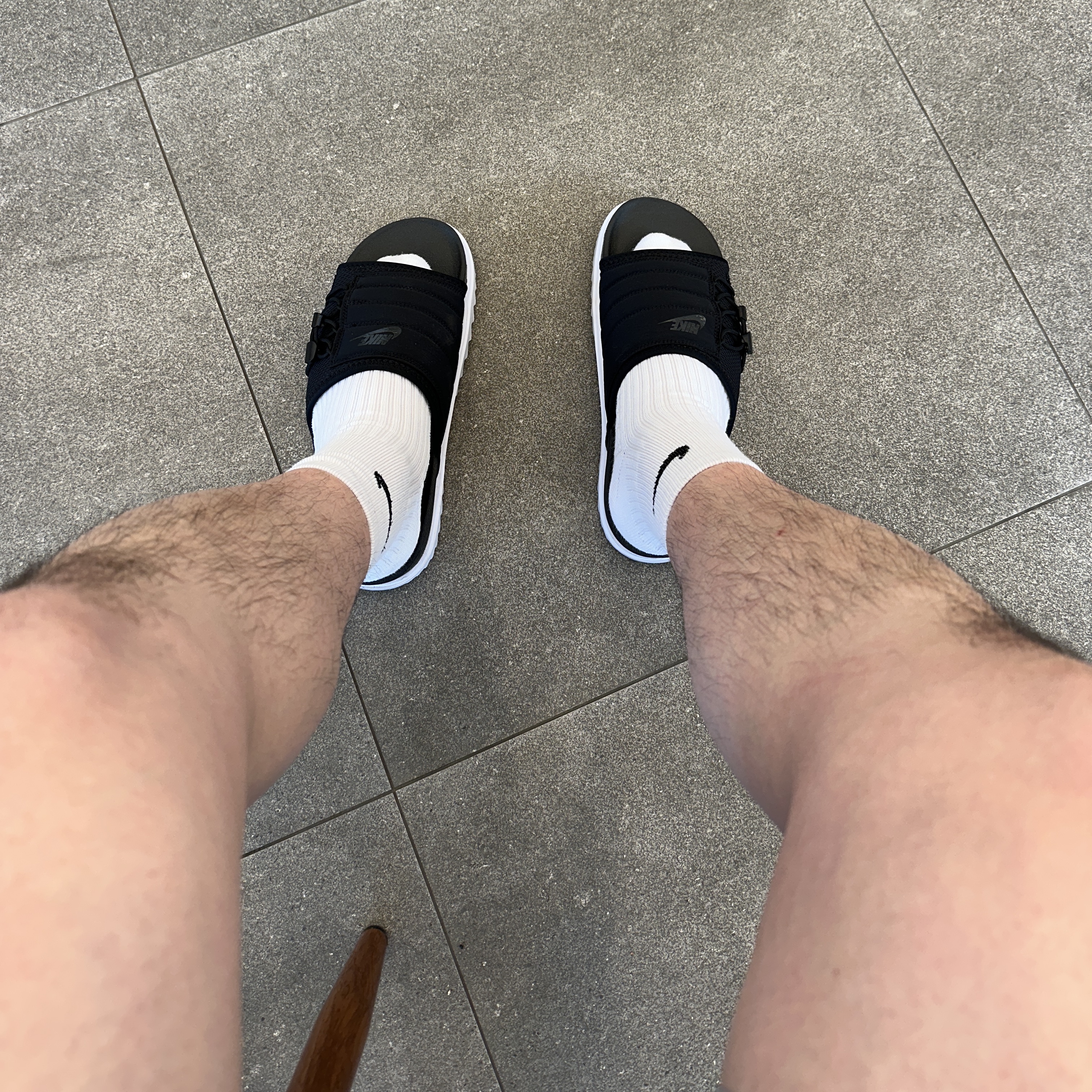 (W) Nike Asuna Slide Black 착용 스타일