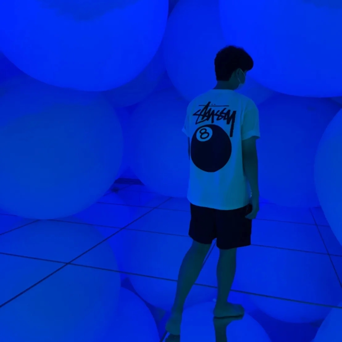 Stussy 8 Ball T-Shirt White - 22SS 착용 스타일
