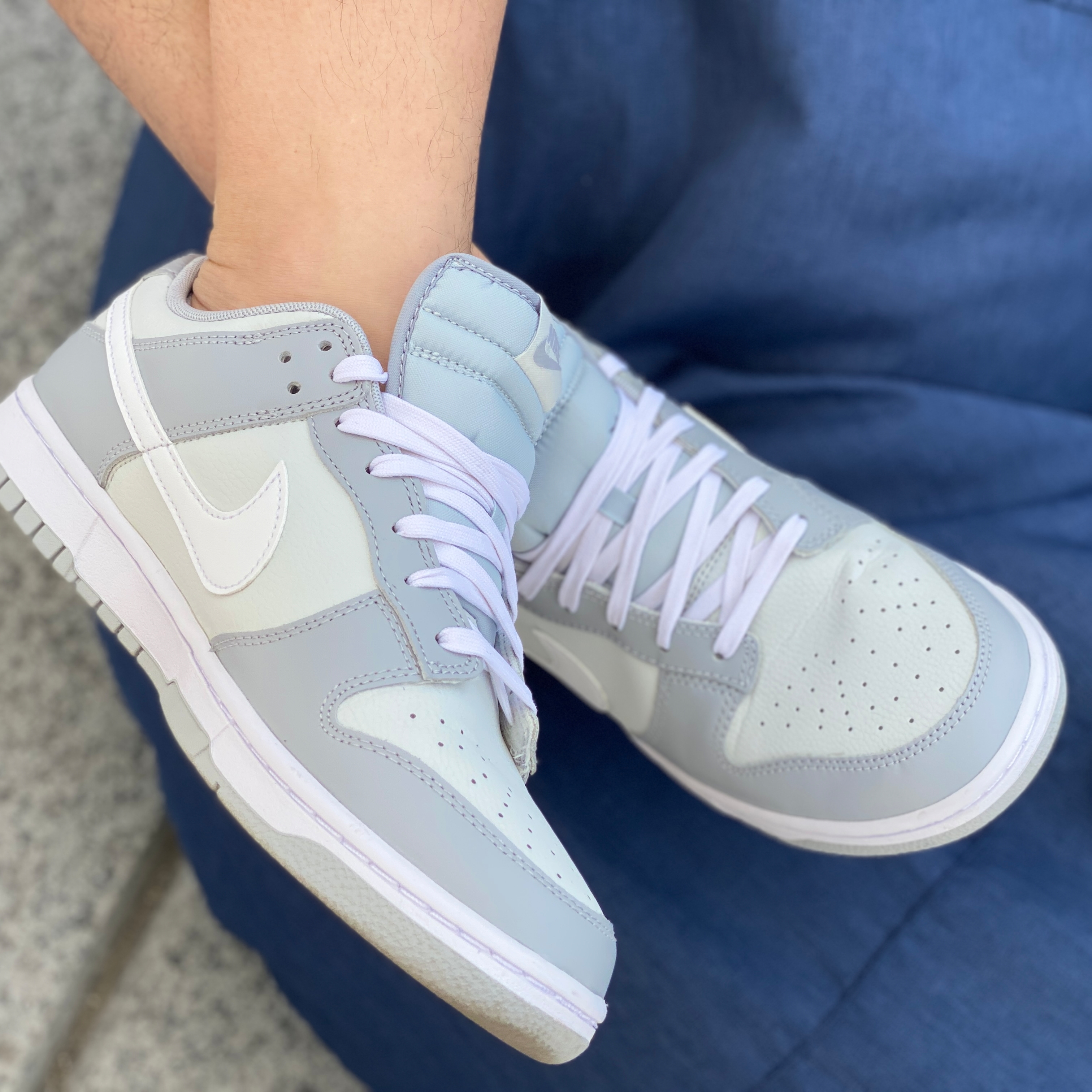 Nike Dunk Low Retro Wolf Grey 착용 스타일 - 4