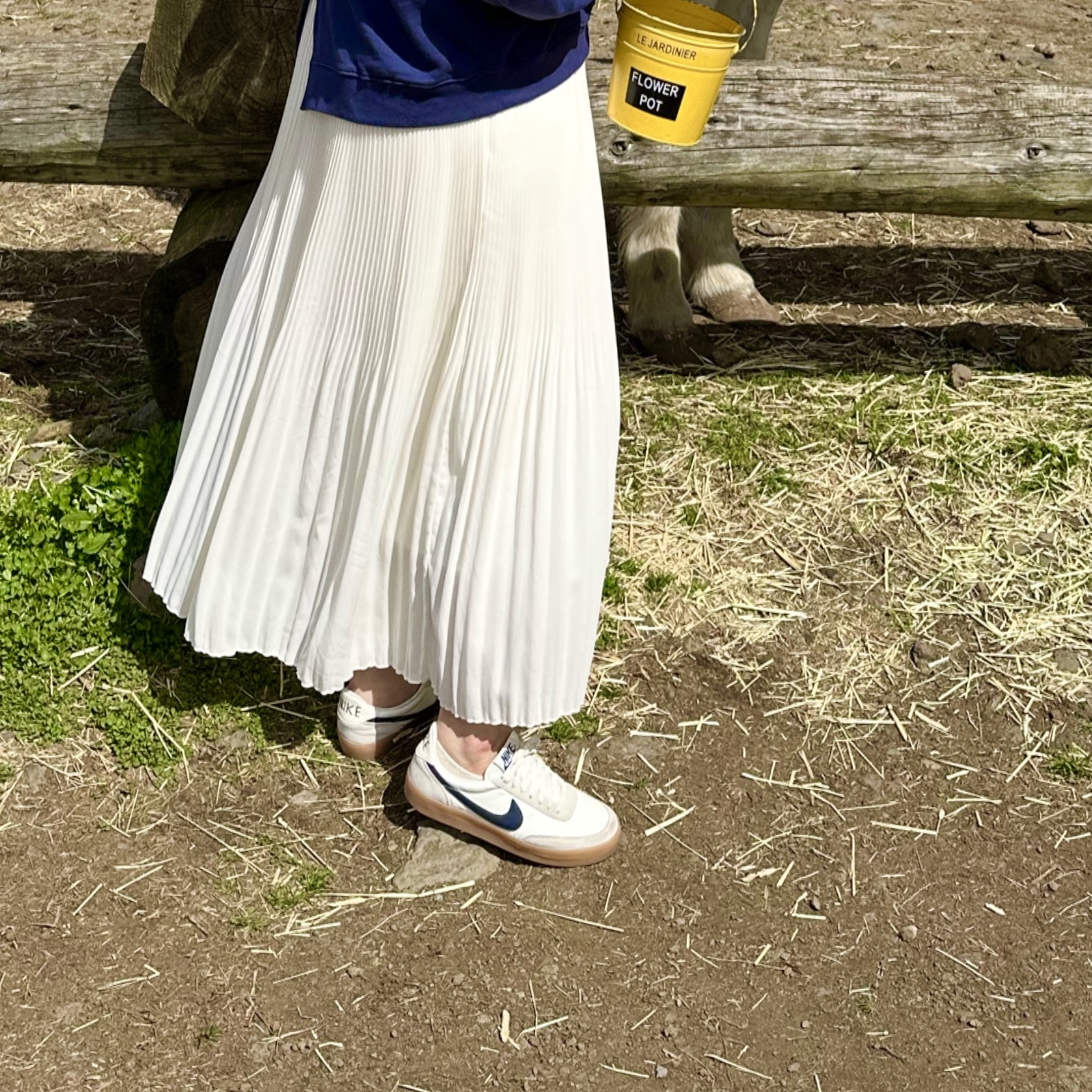 Nike x J.Crew Killshot 2 Sail Midnight Navy 착용 스타일