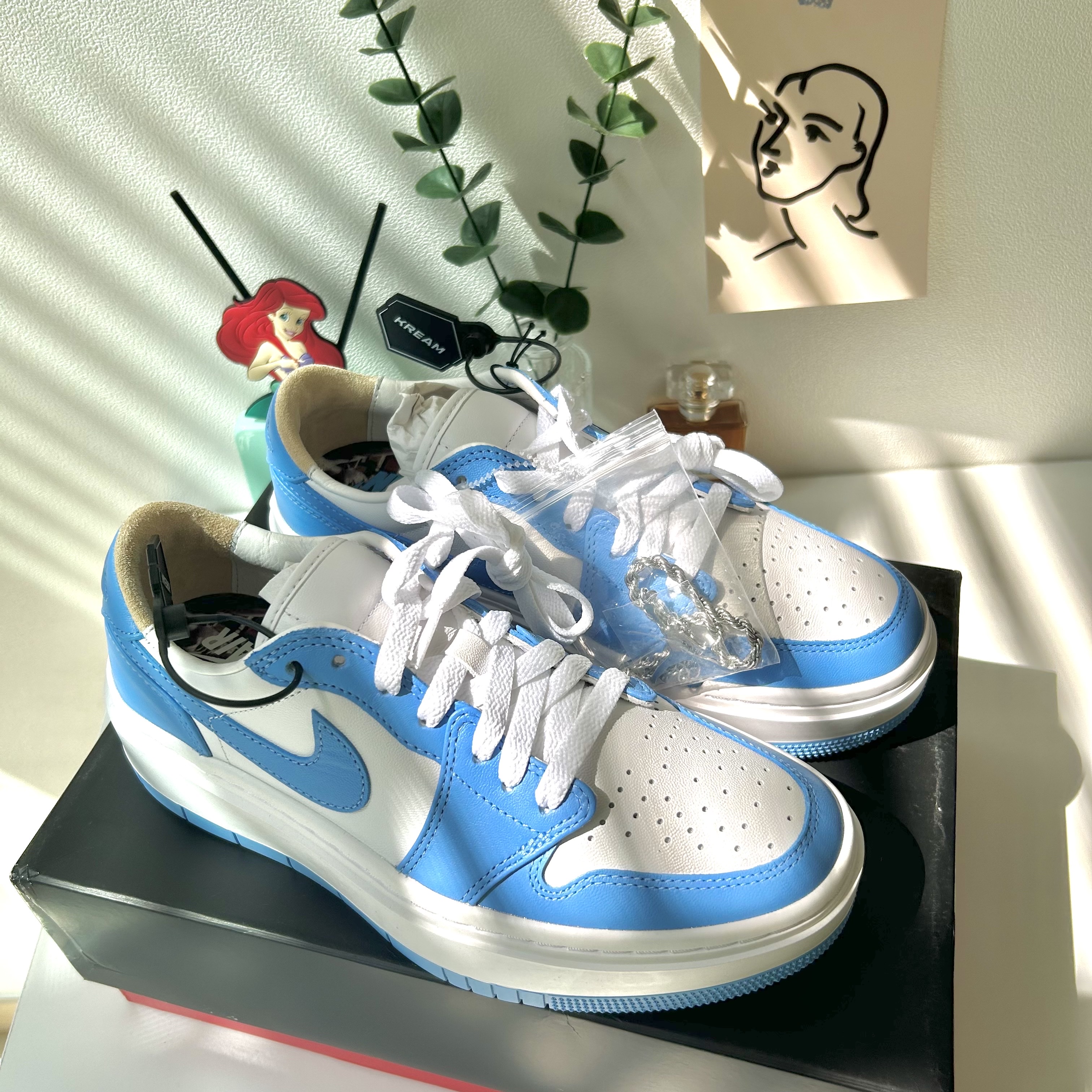 (W) Jordan 1 Elevate Low SE University Blue 착용 스타일